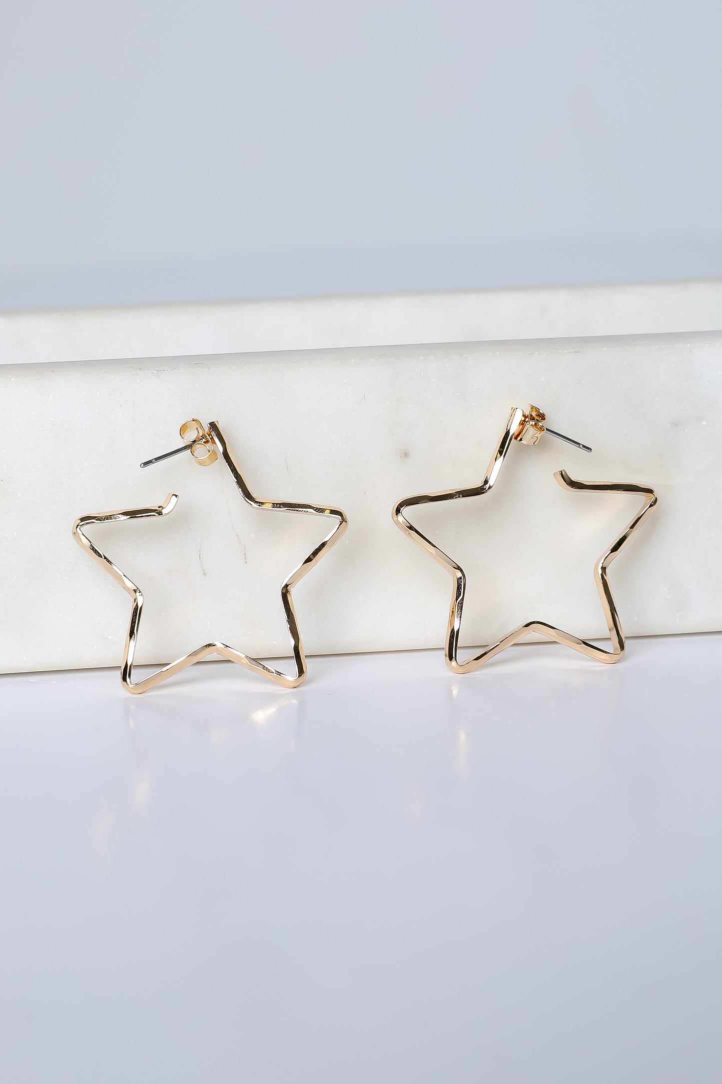 Missy Gold Star Hoop Earrings