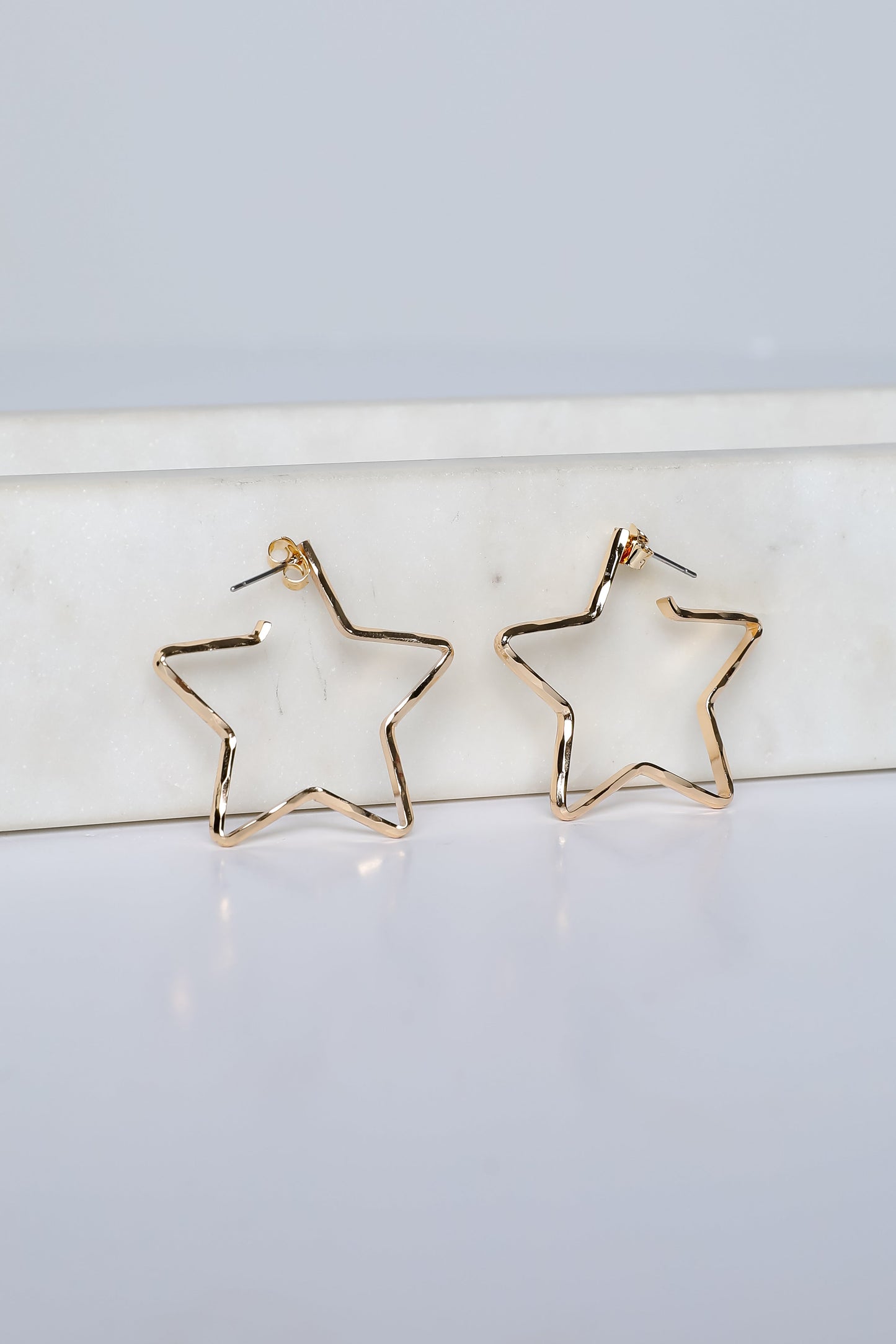 Missy Gold Star Hoop Earrings