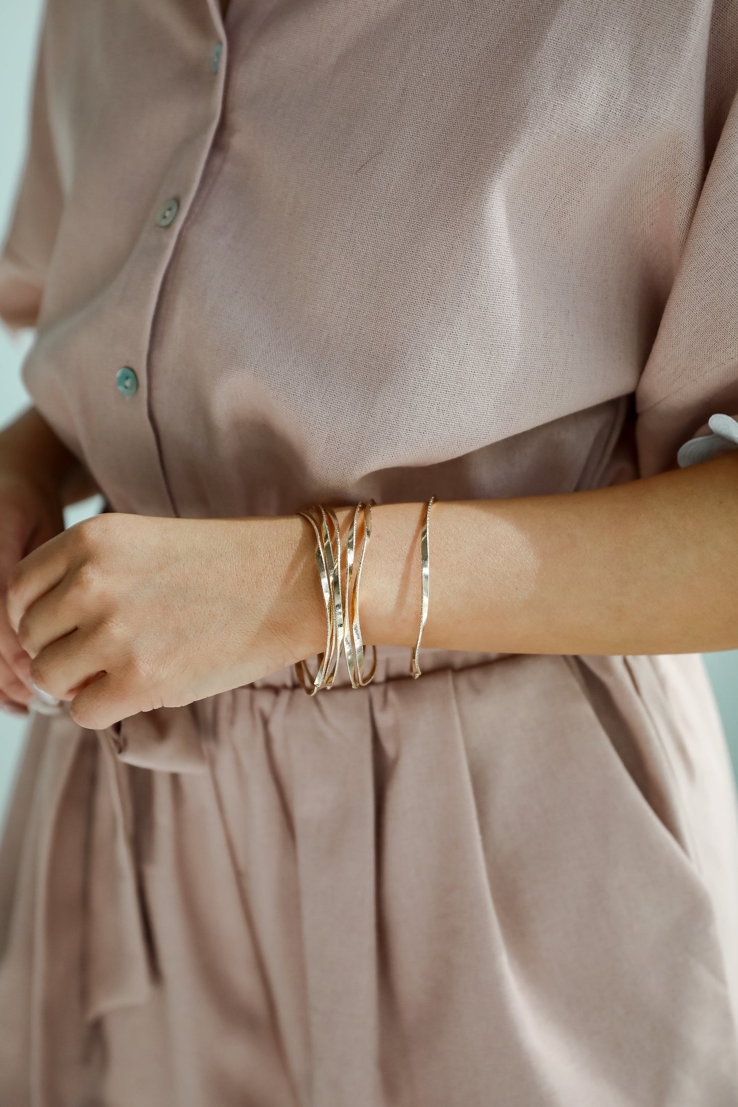 Charlotte Gold Bangle Set