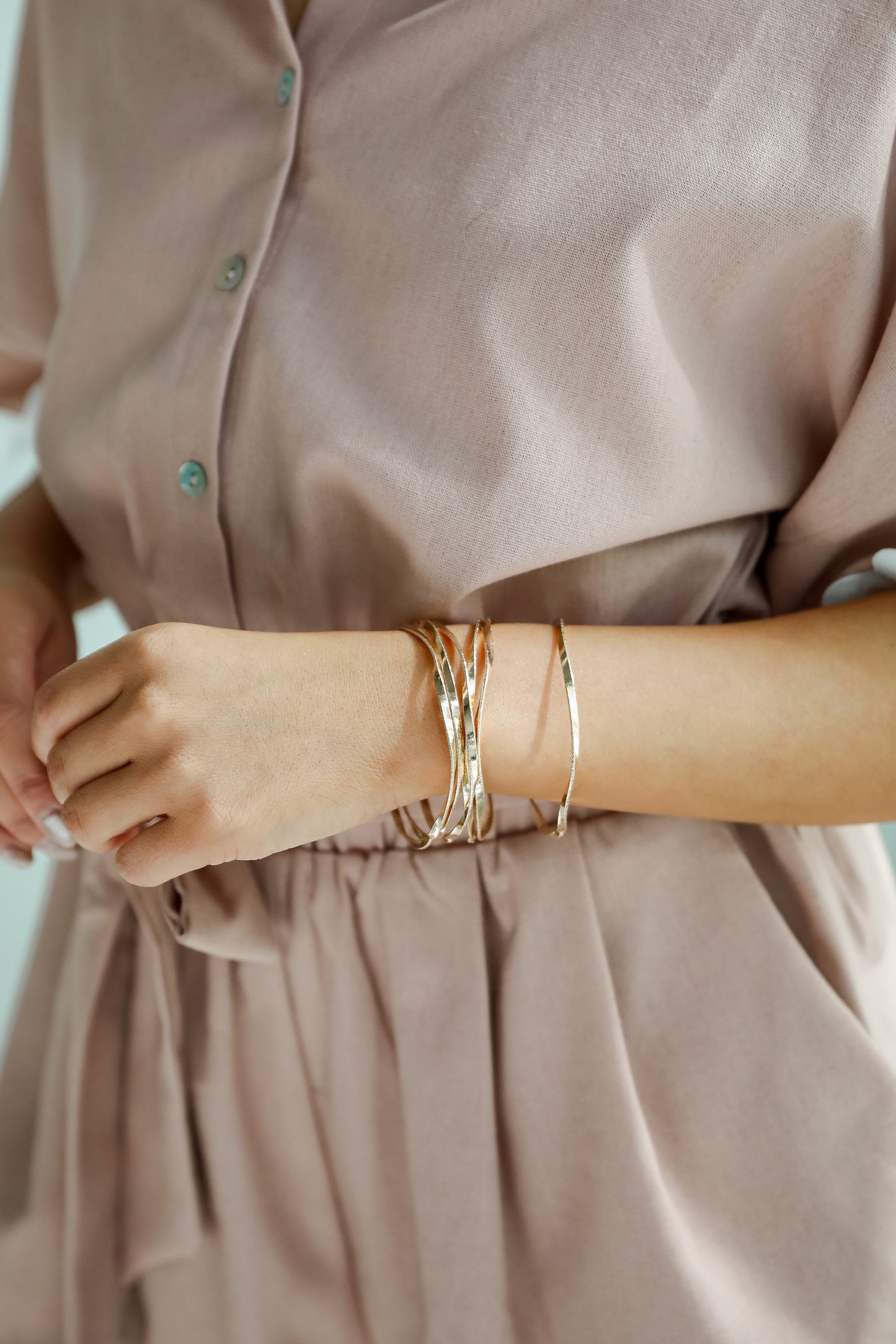 Charlotte Gold Bangle Set