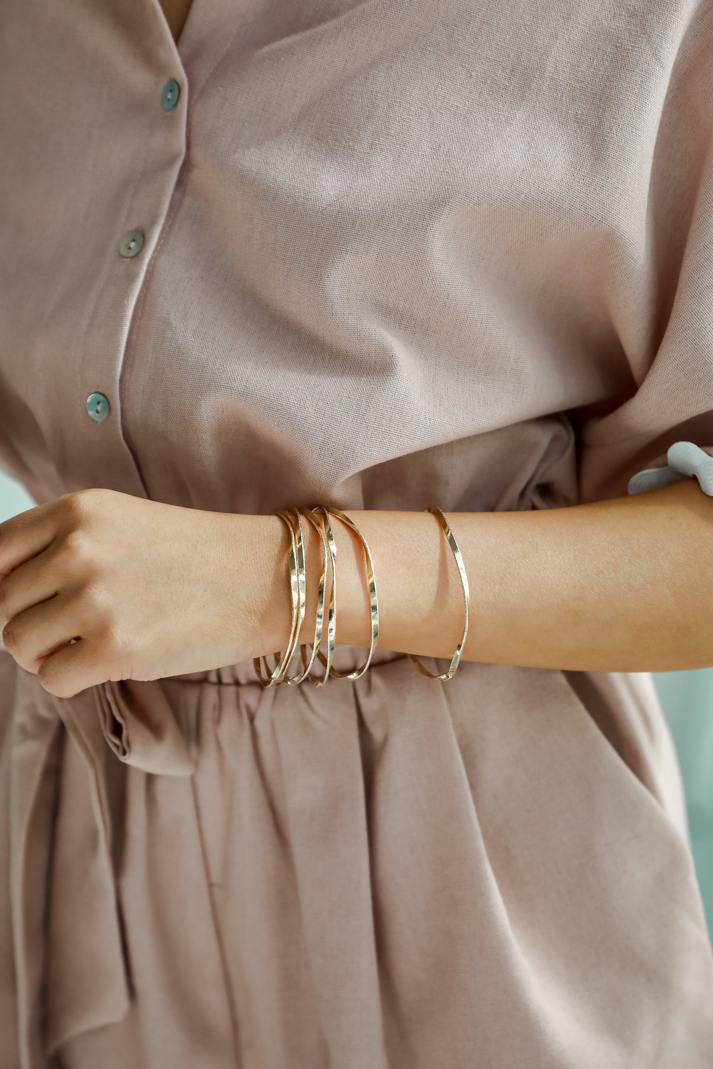 Charlotte Gold Bangle Set