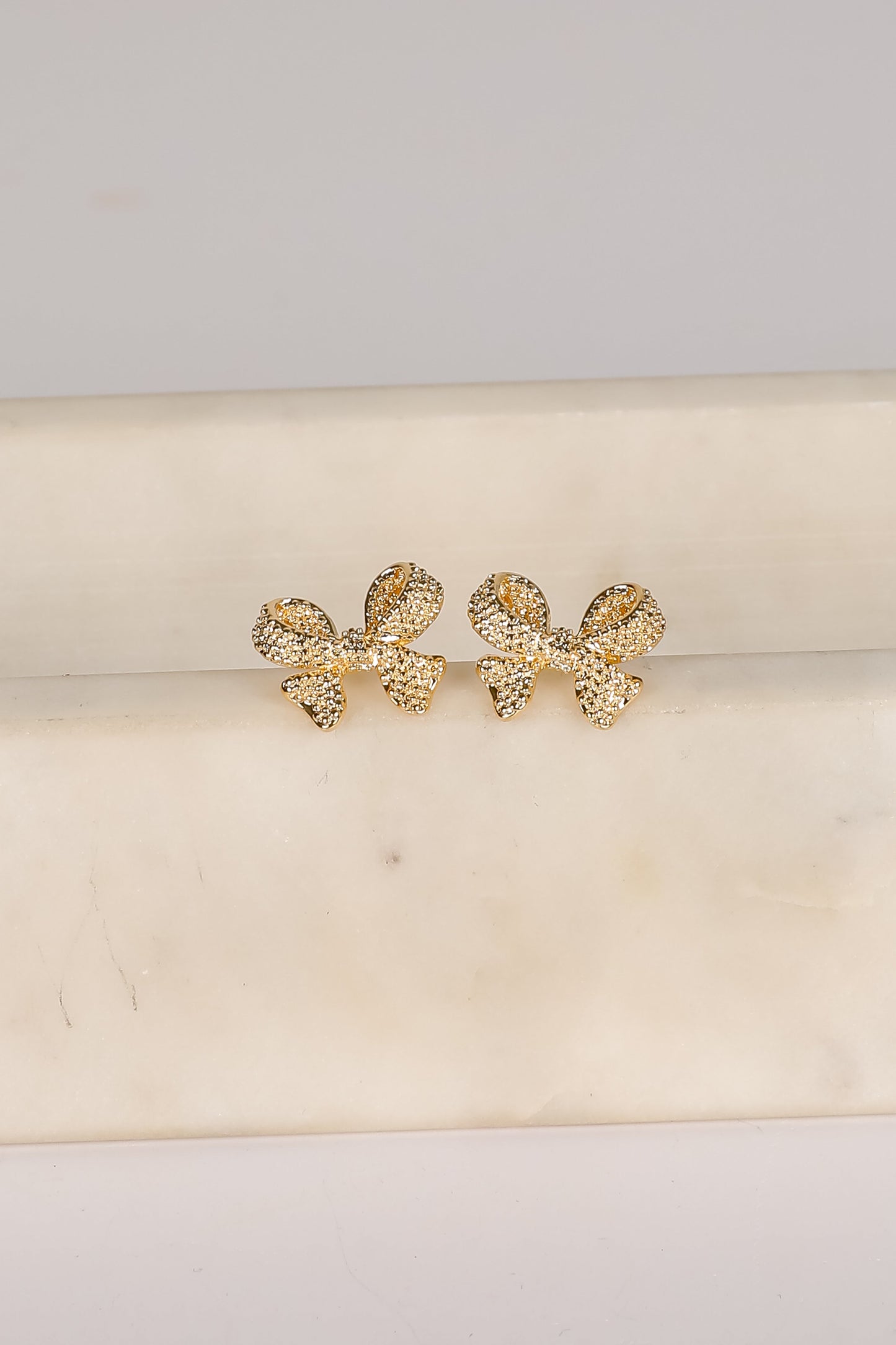 Mckenna Gold Bow Earrings