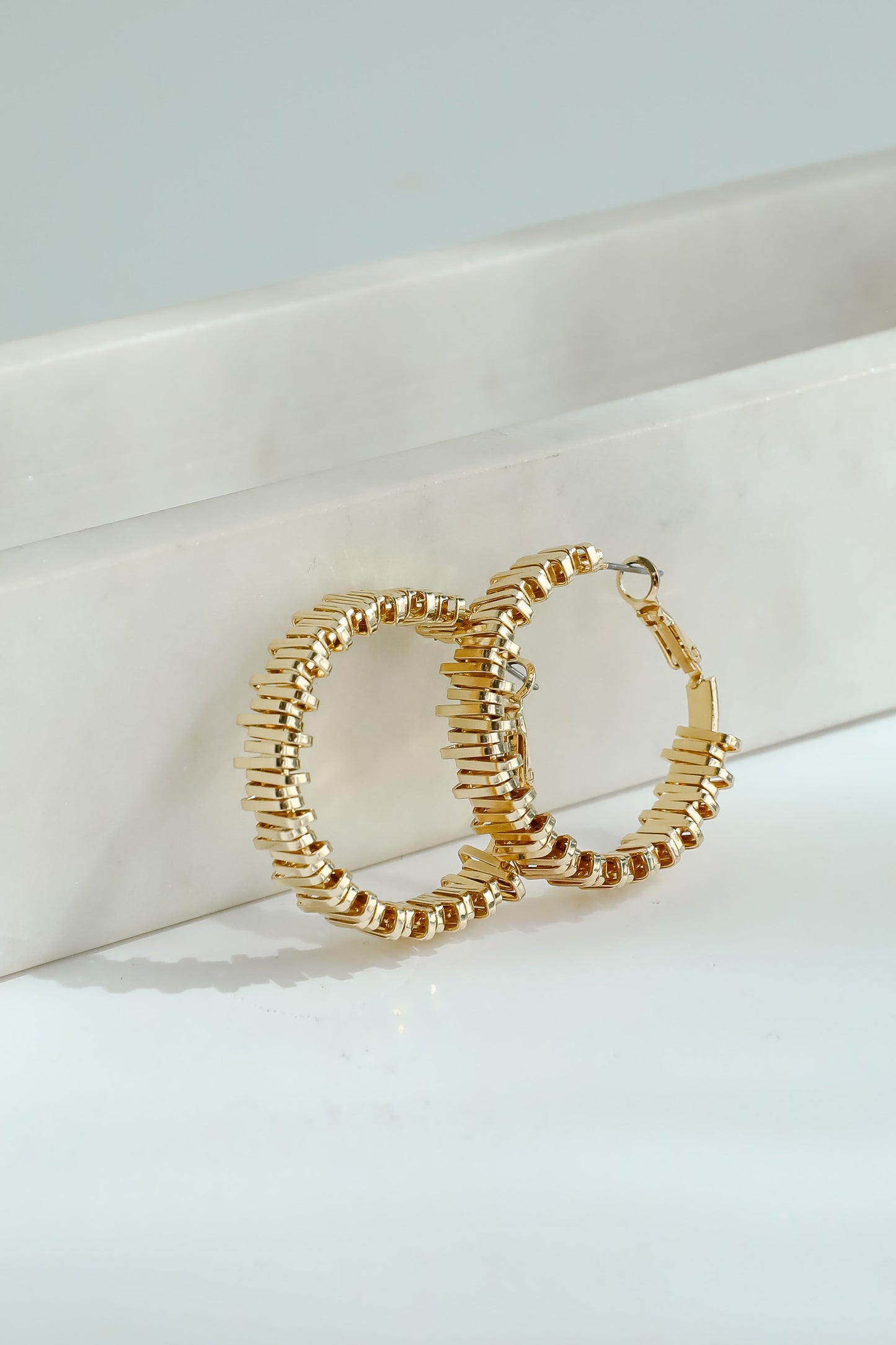 Ruth Textured Hoop Earrings