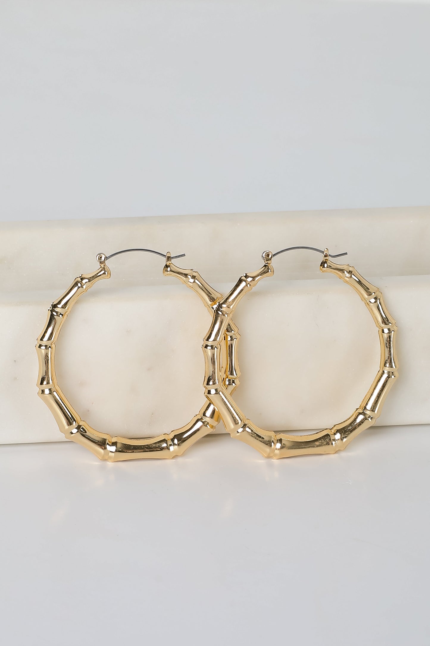 Sutton Gold Textured Hoop Earrings