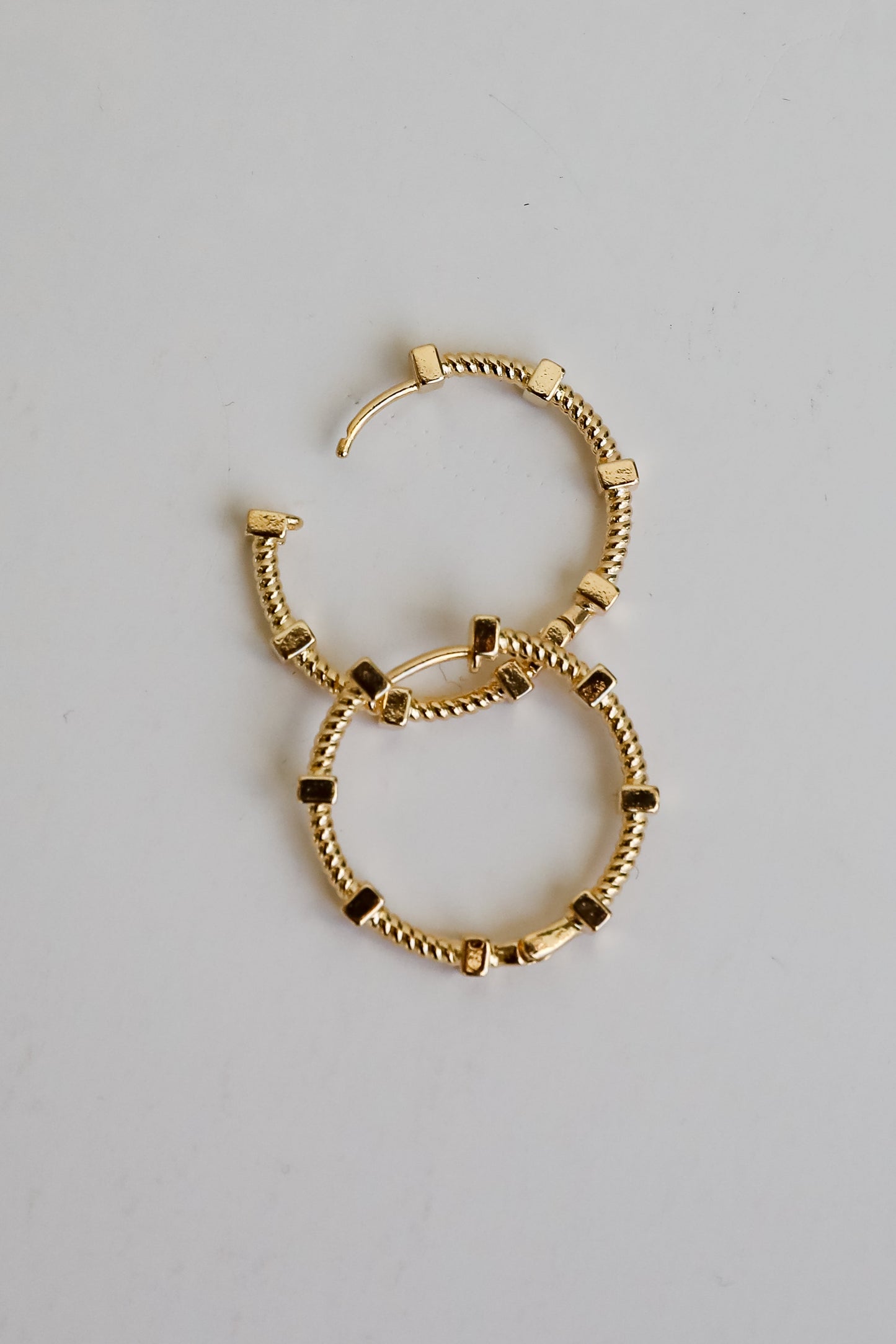 Penelope Gold Textured Hoop Earrings