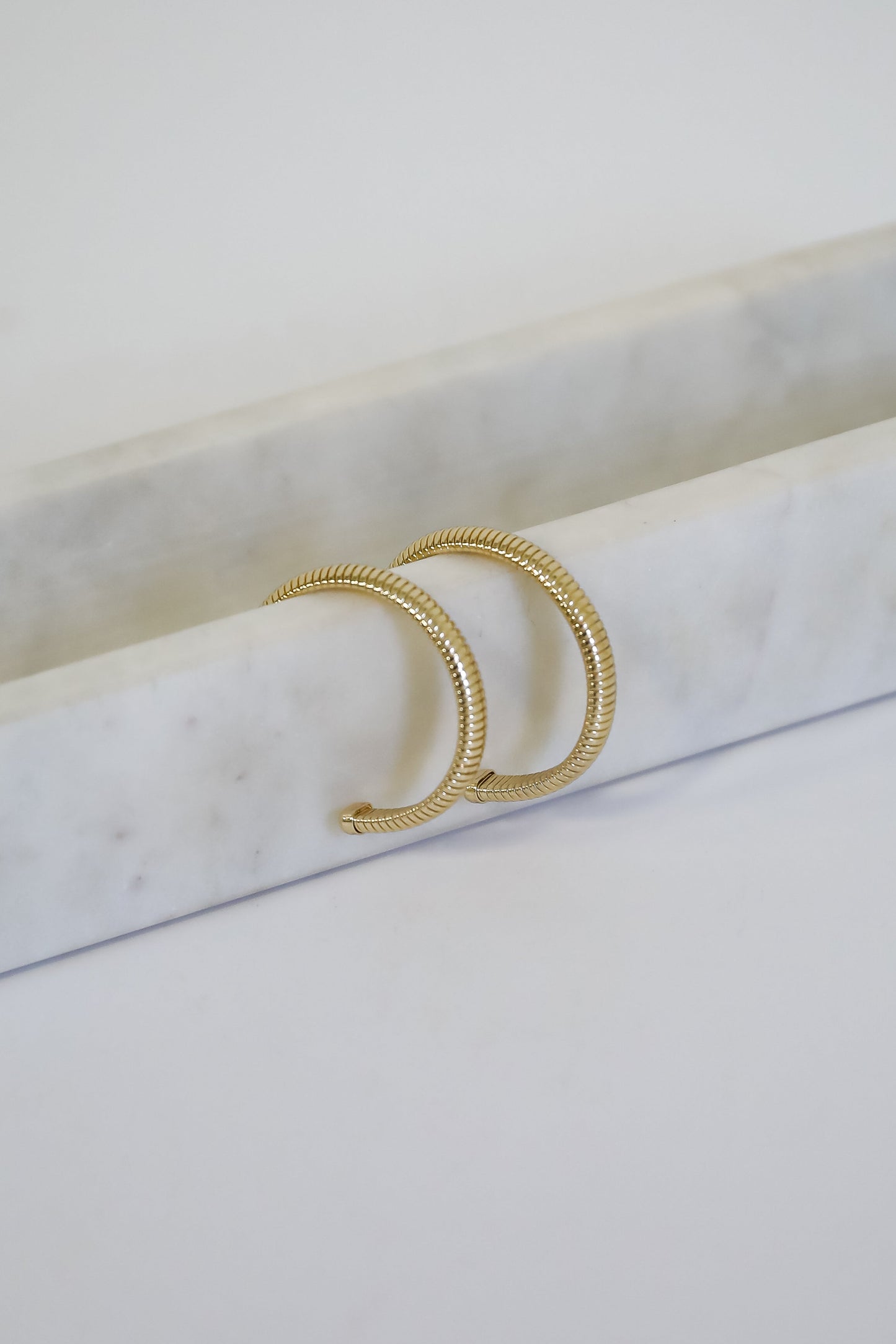 Harlow Gold Textured Hoop Earrings