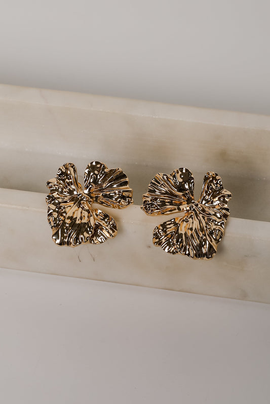FINAL SALE - Quinn Textured Statement Earrings