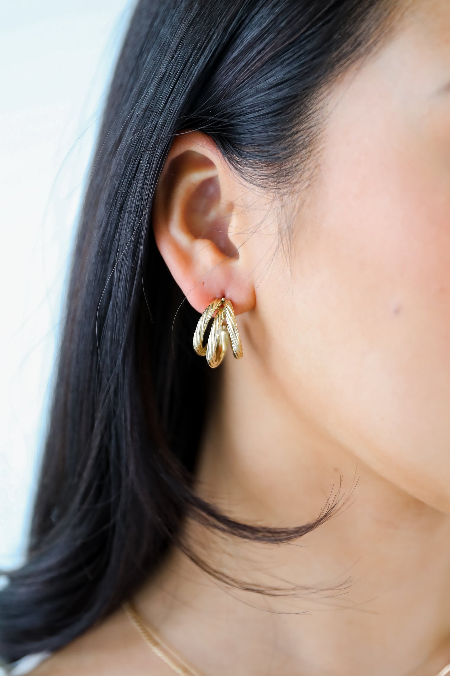 Eliza Gold Triple Hoop Earrings