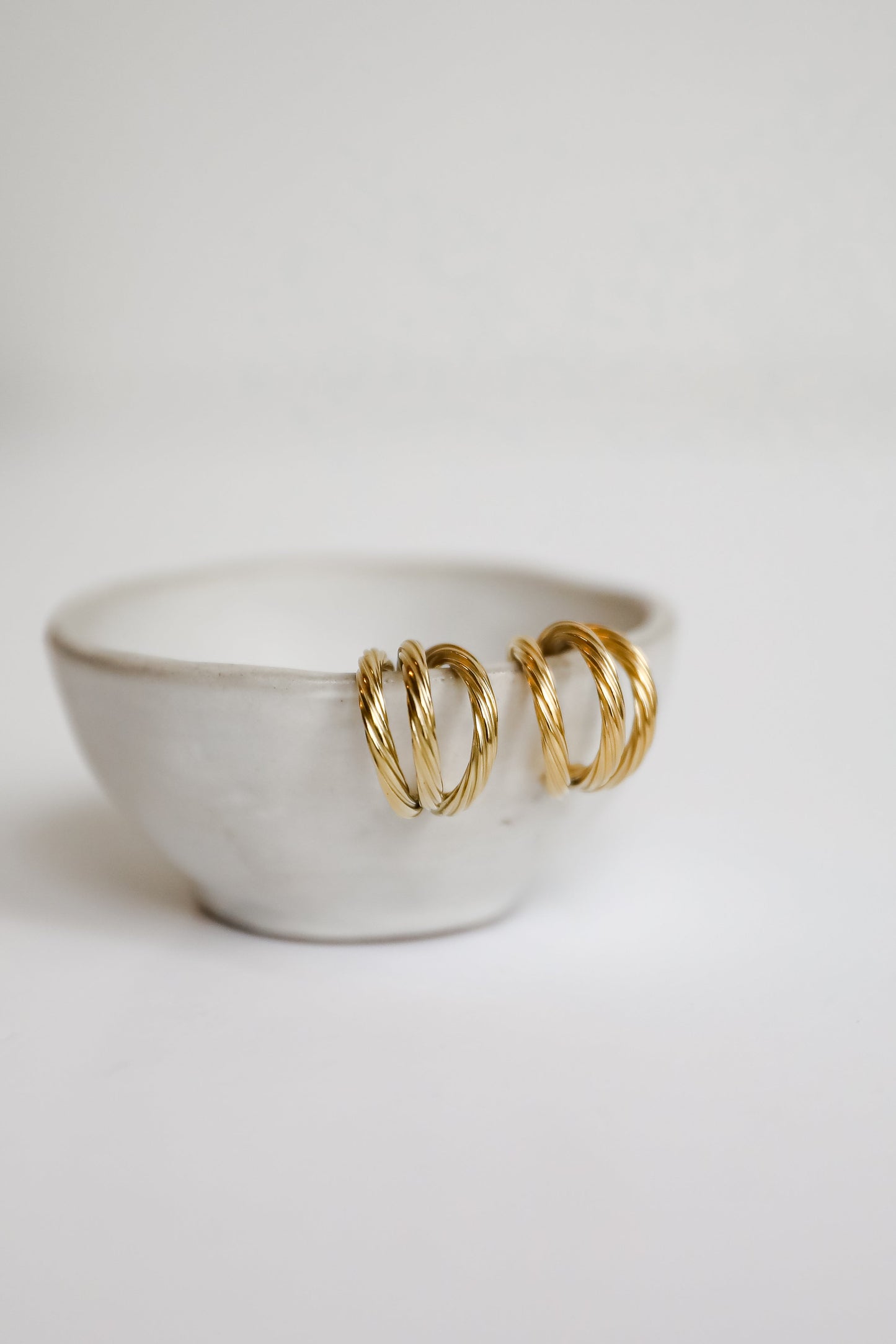 Eliza Gold Triple Hoop Earrings