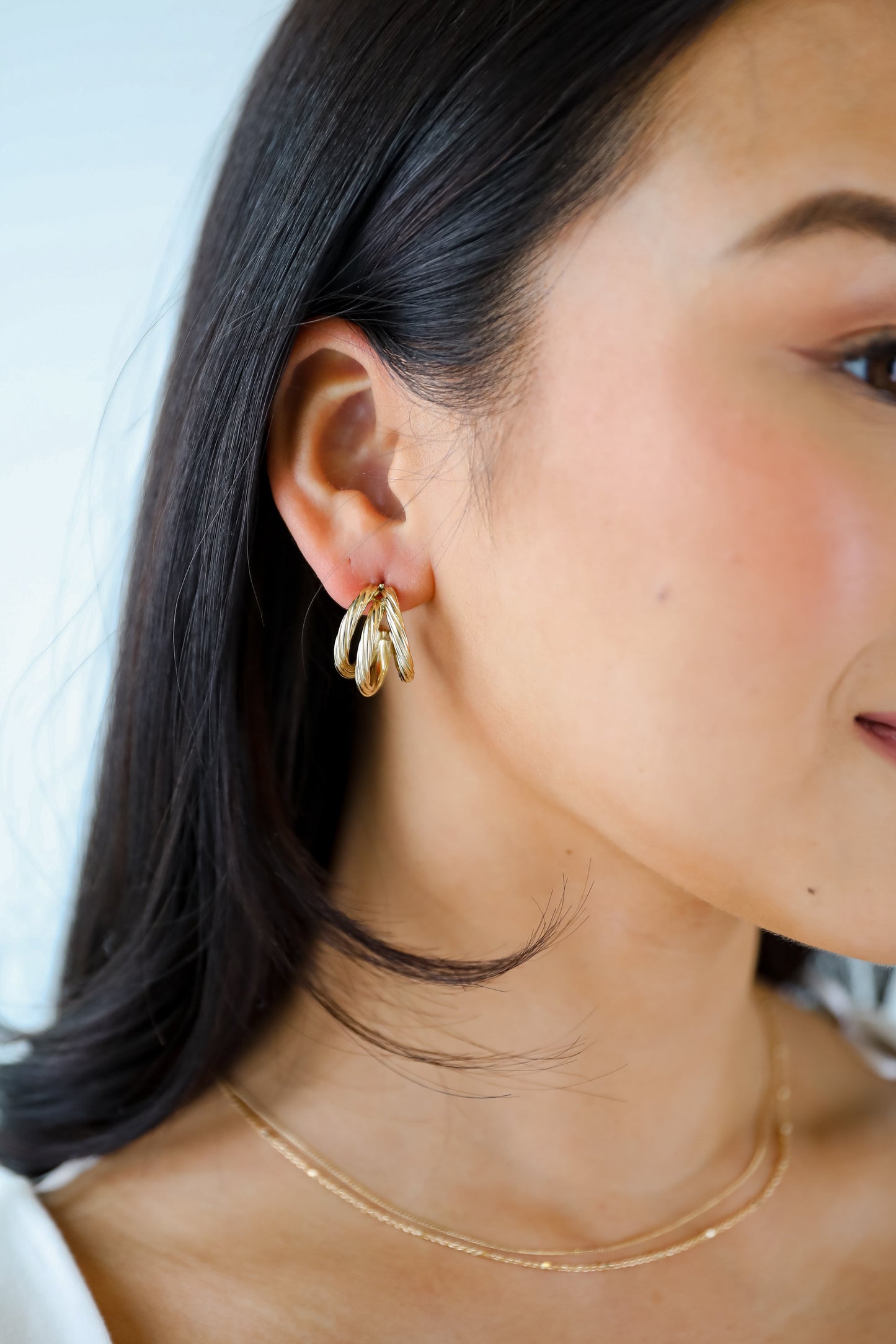 Eliza Gold Triple Hoop Earrings