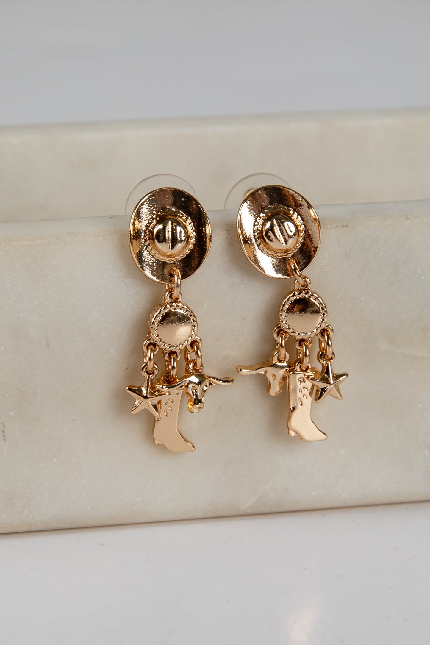 Eliana Gold Western Charm Earrings