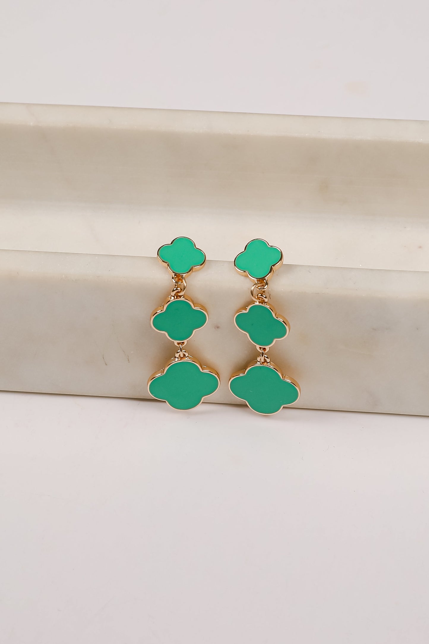 Ashley Quatrefoil Drop Earrings