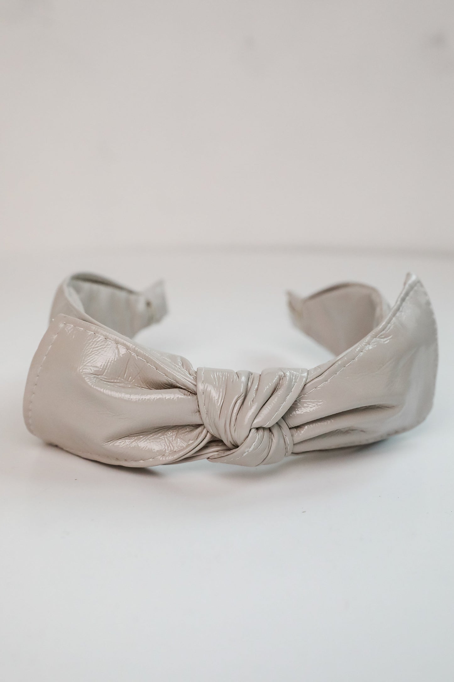 FINAL SALE - Poised Finish Leather Bow Headband