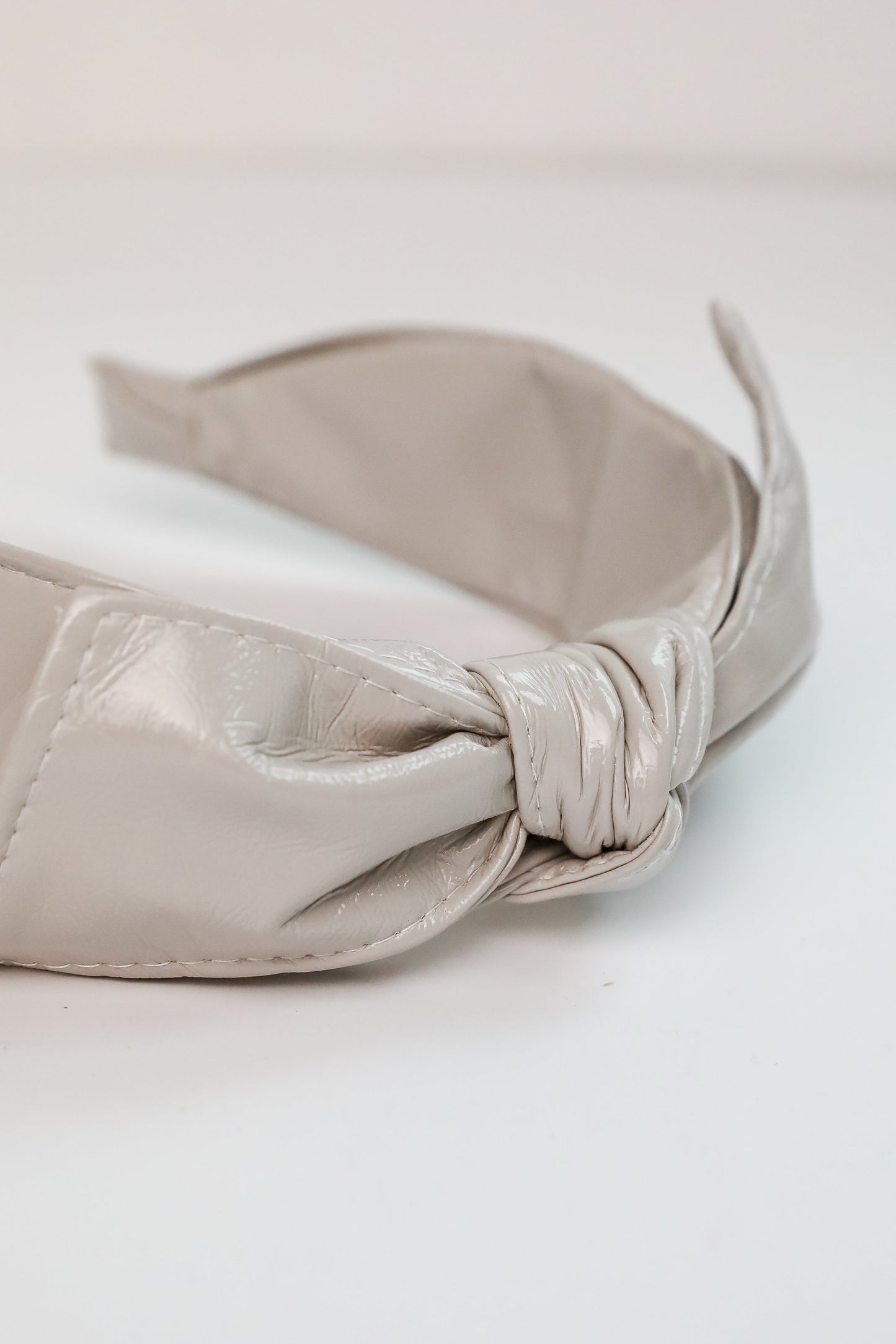 FINAL SALE - Poised Finish Leather Bow Headband