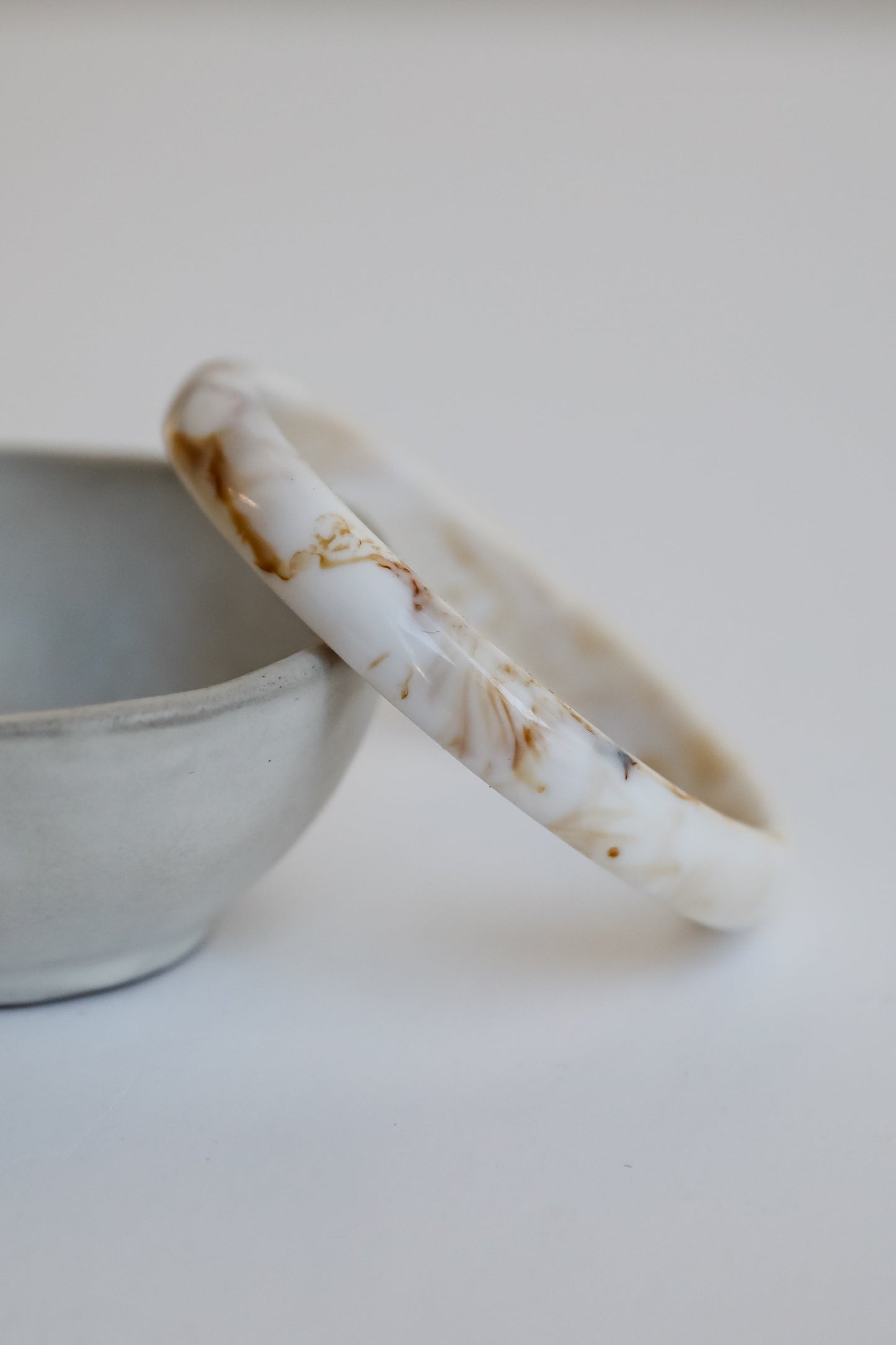 Daniella Ivory Acrylic Bangle