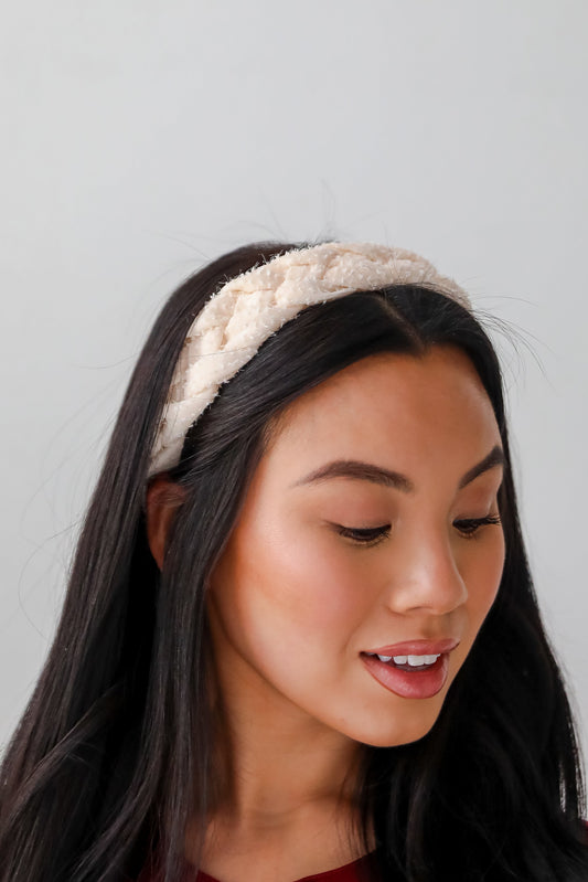 FINAL SALE - Ideally Dainty Ivory Braided Headband