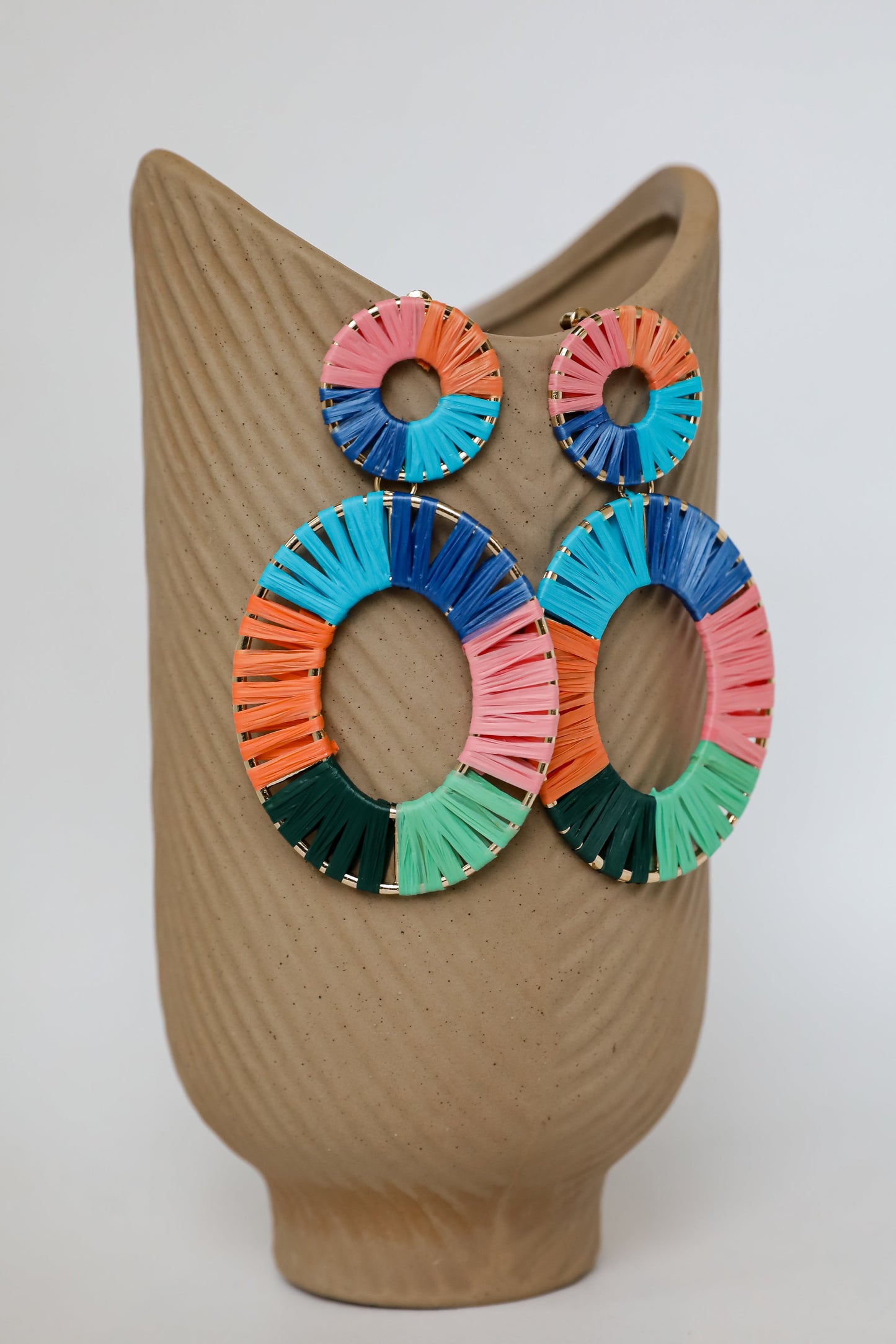 FINAL SALE - Palmer Multi Straw Statement Drop Earrings