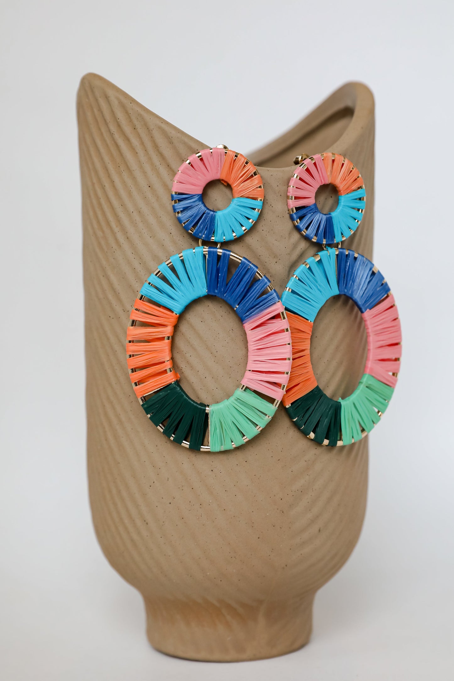FINAL SALE - Palmer Multi Straw Statement Drop Earrings