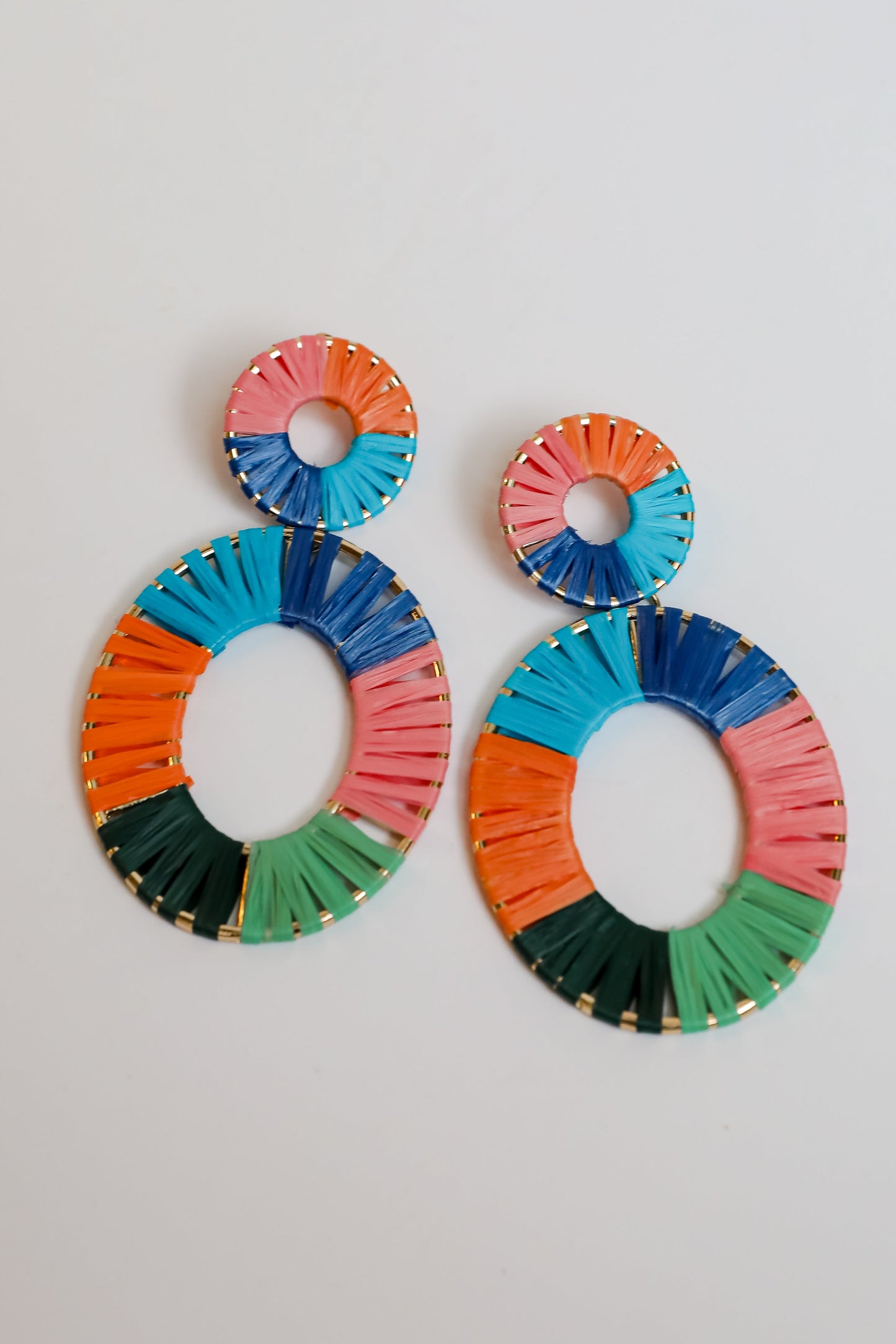 FINAL SALE - Palmer Multi Straw Statement Drop Earrings