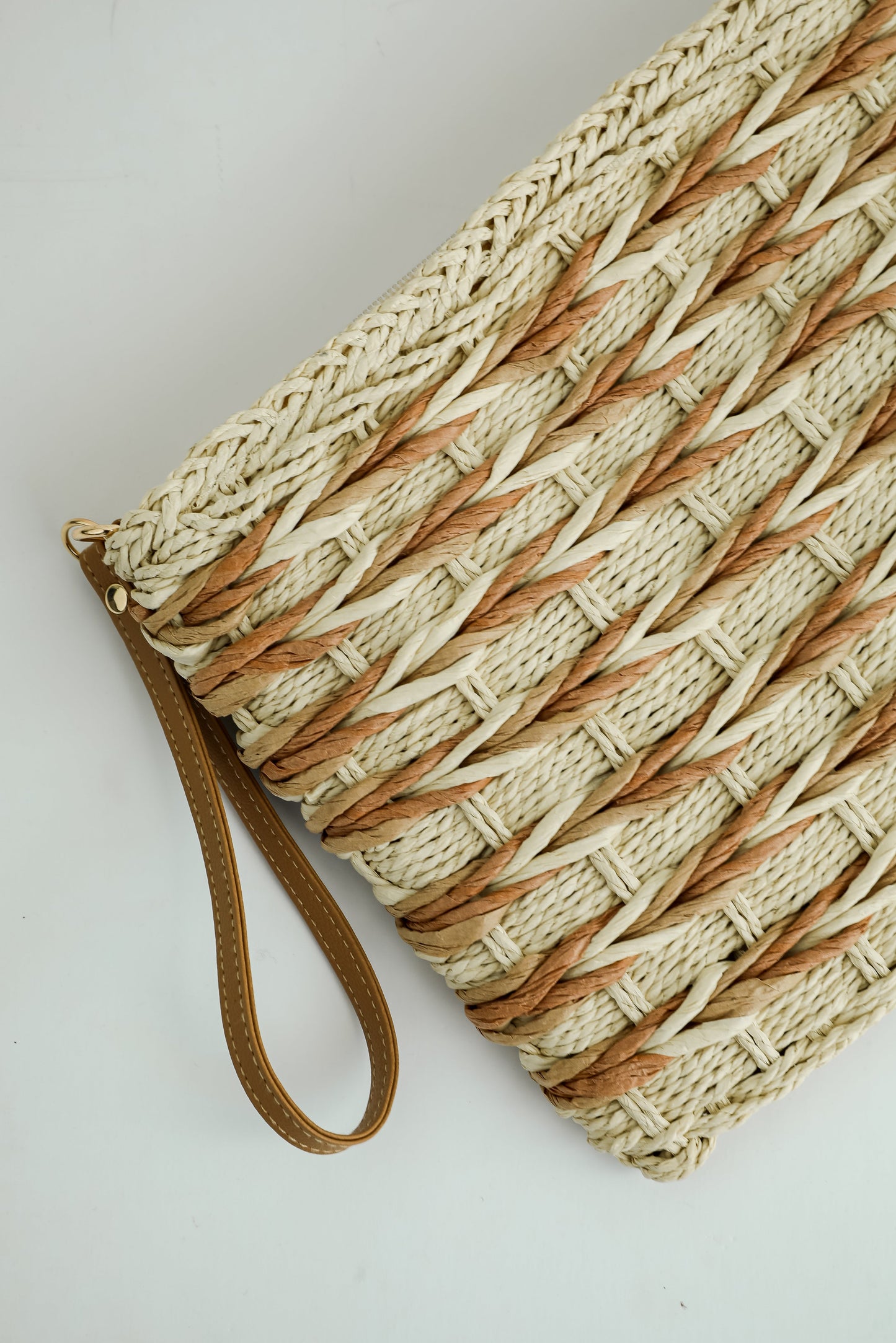 Already There Natural Straw Clutch