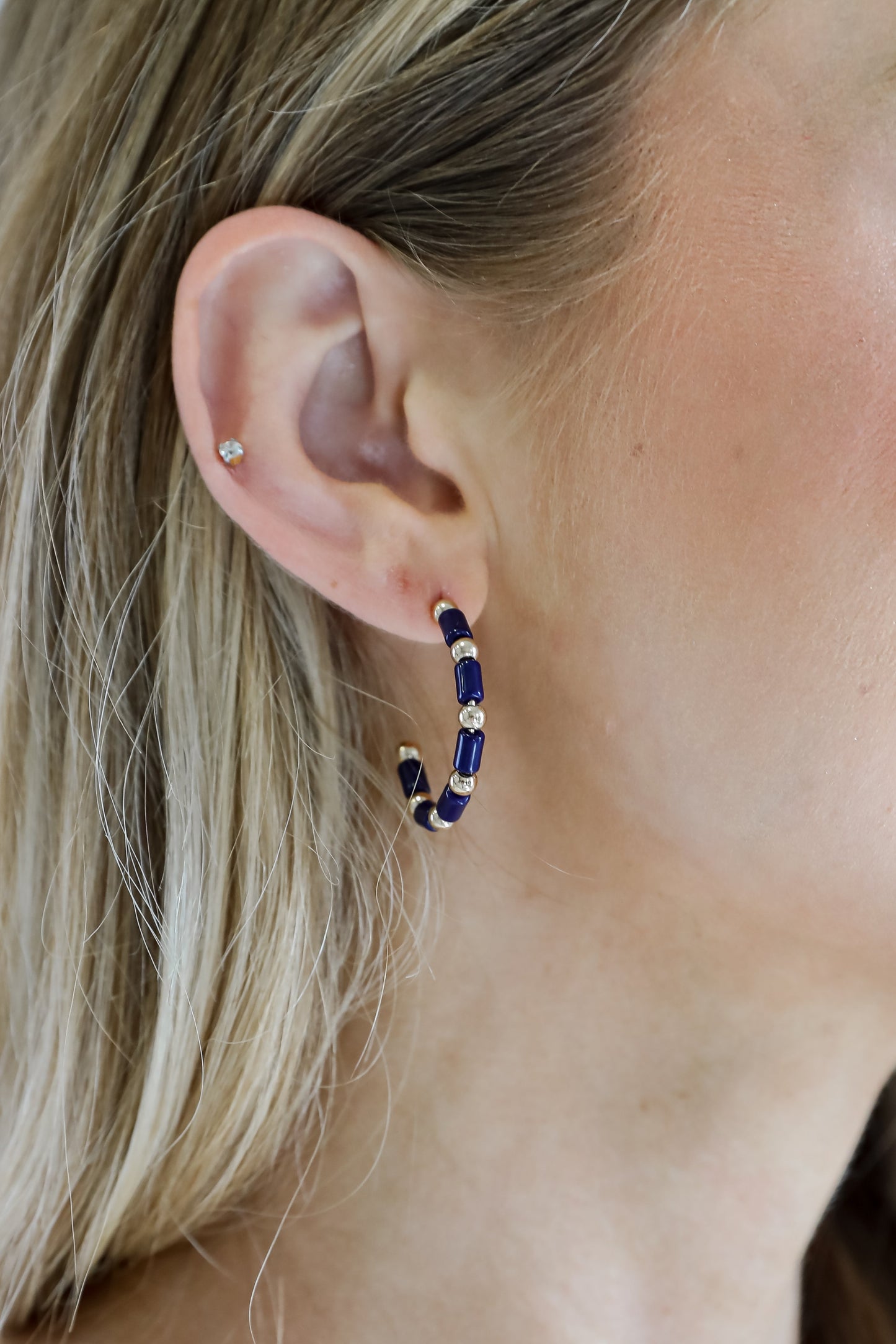 Sadie Beaded Hoop Earrings