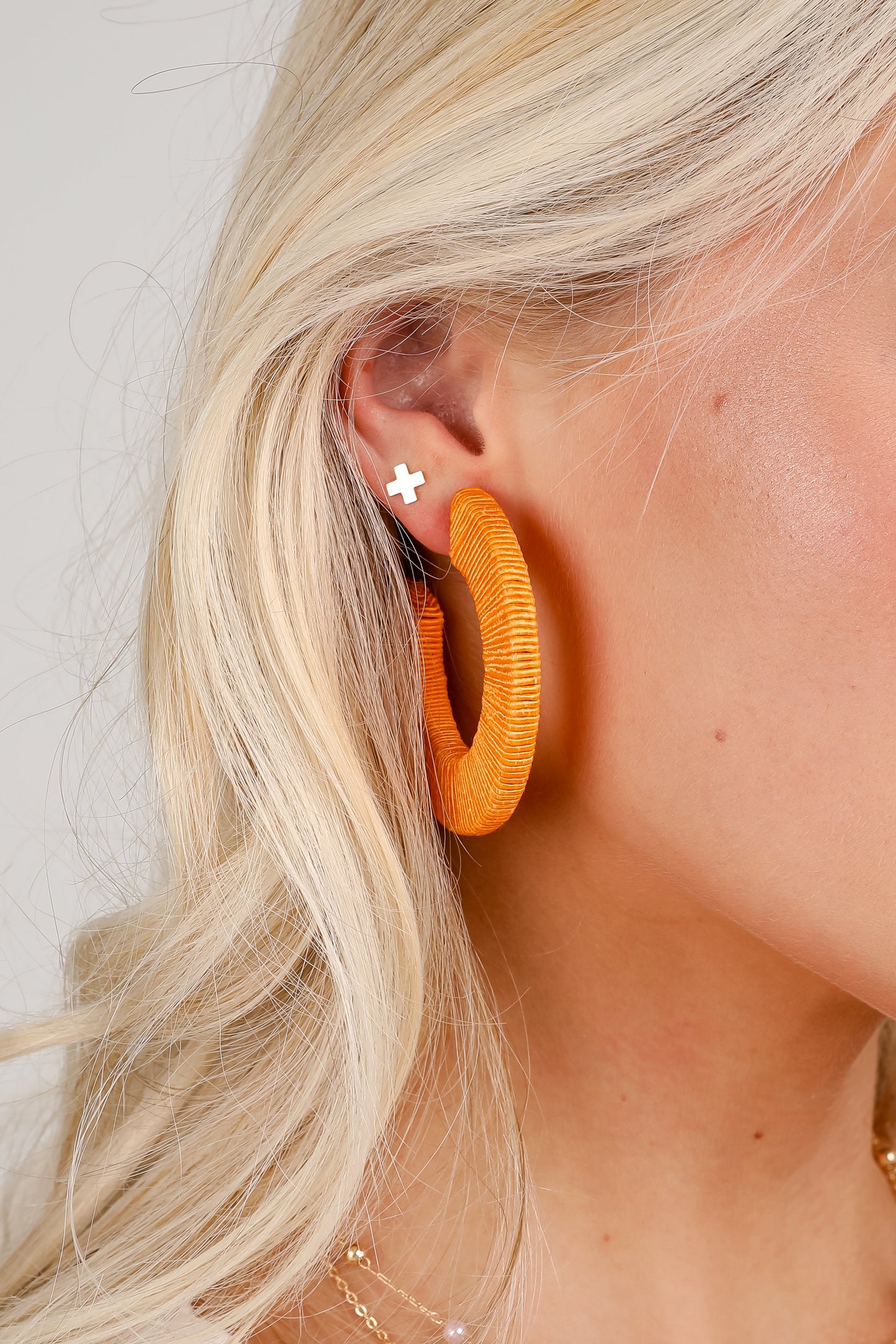 FINAL SALE - Alicia Orange Hoop Earrings