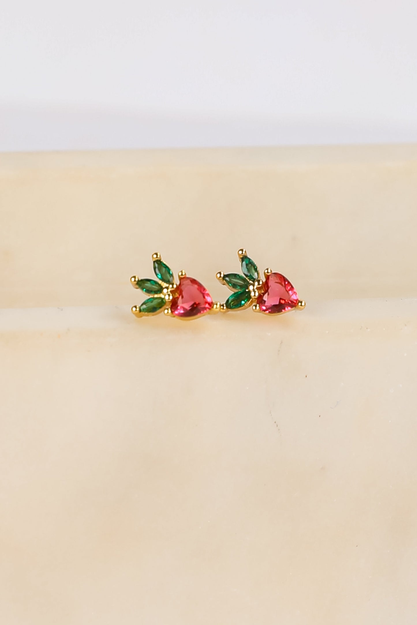 Scarlett Pink Gemstone Stud Earrings