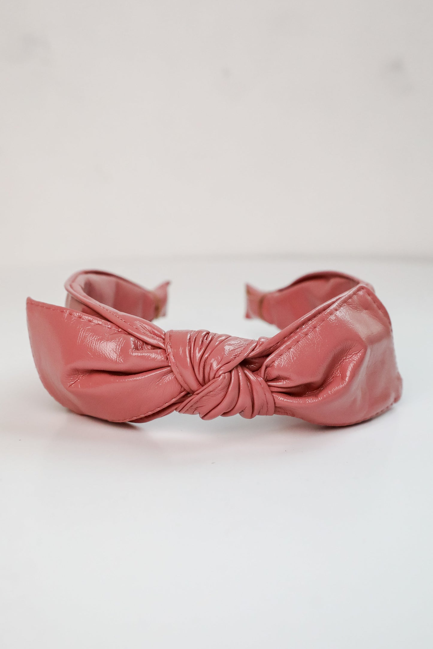 FINAL SALE - Poised Finish Leather Bow Headband