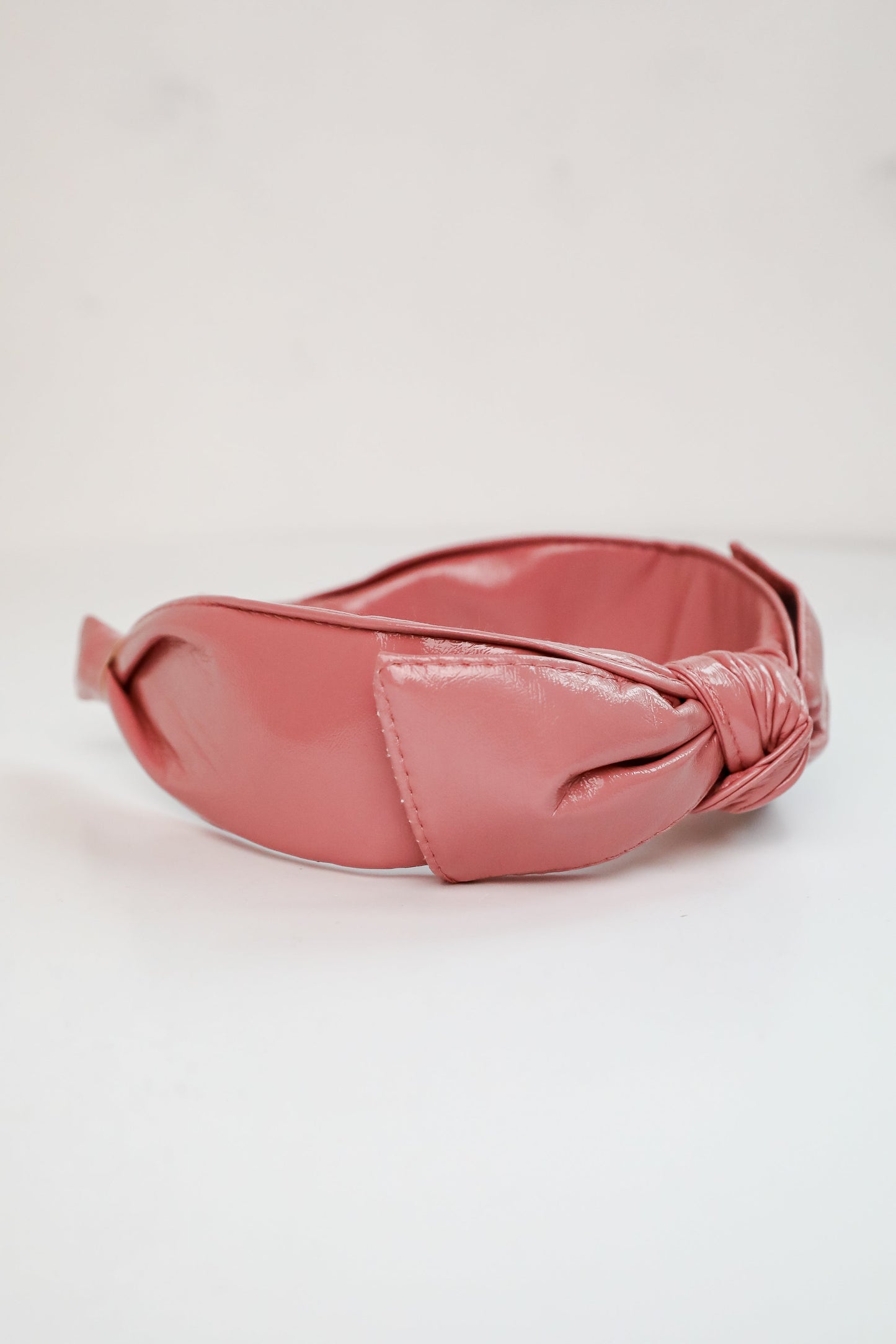 FINAL SALE - Poised Finish Leather Bow Headband