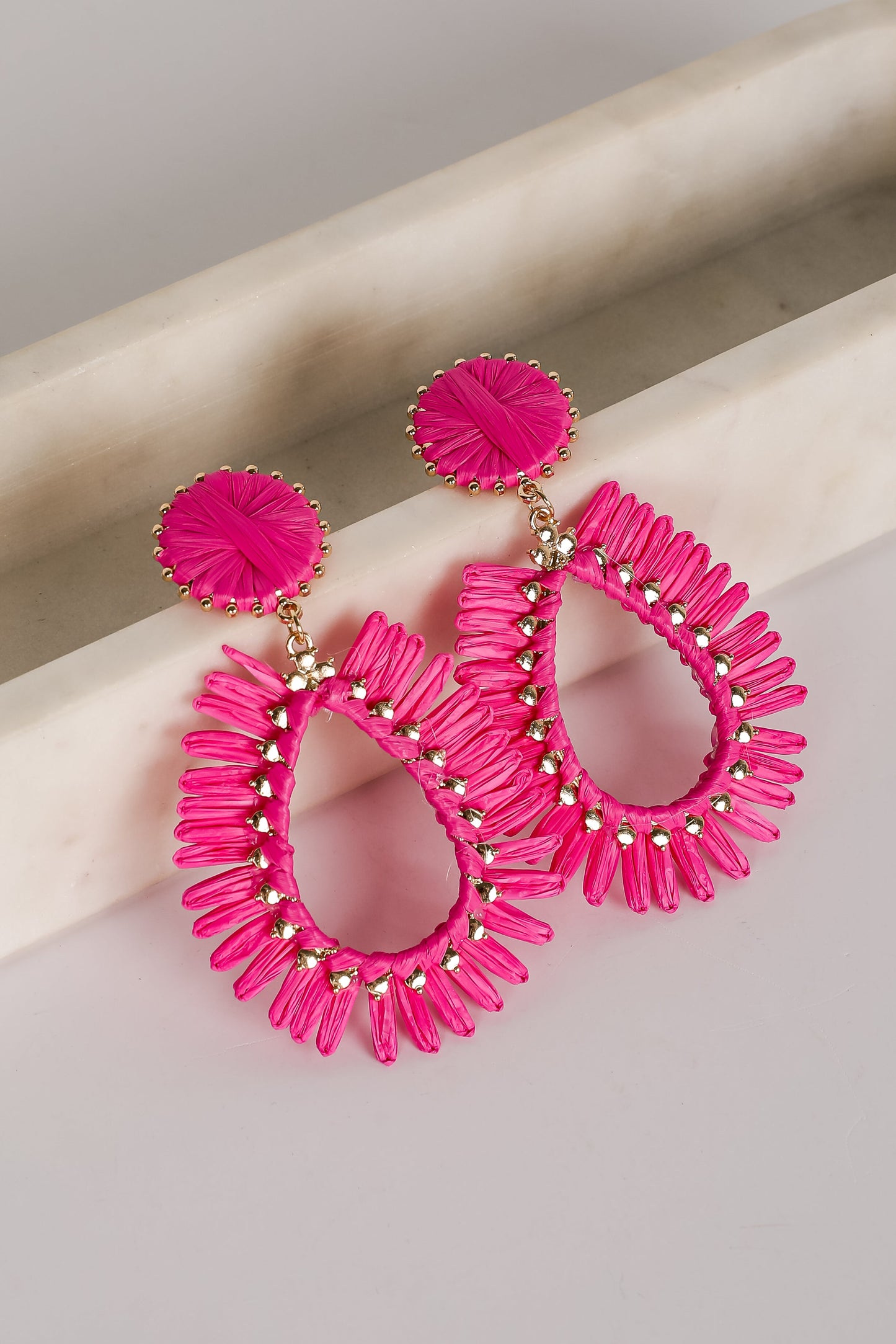 Bianca Straw Statement Earrings