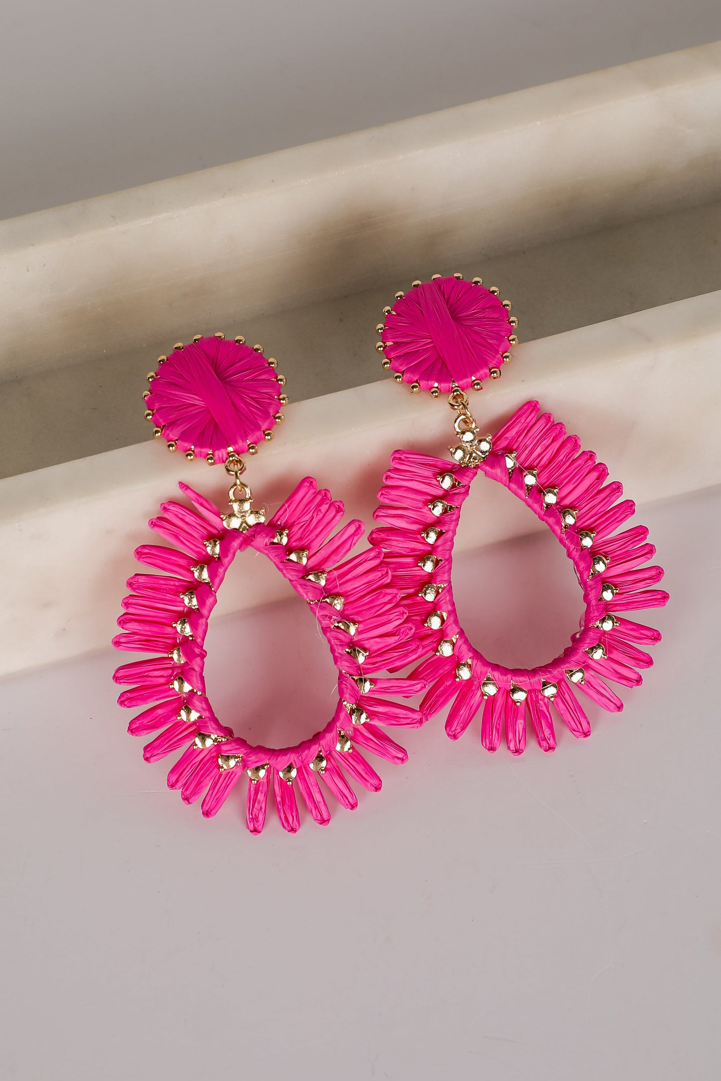 Bianca Straw Statement Earrings