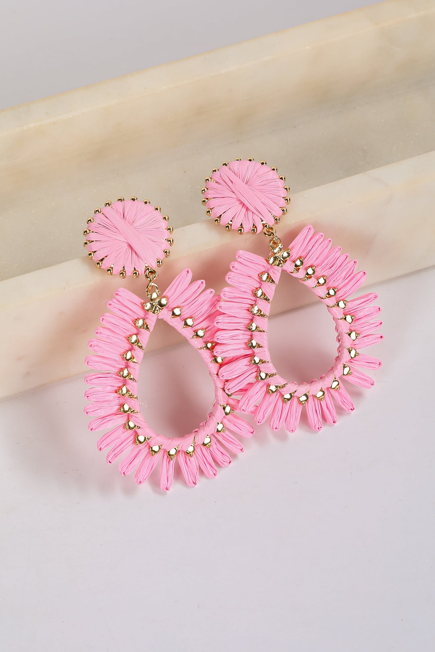 Bianca Straw Statement Earrings