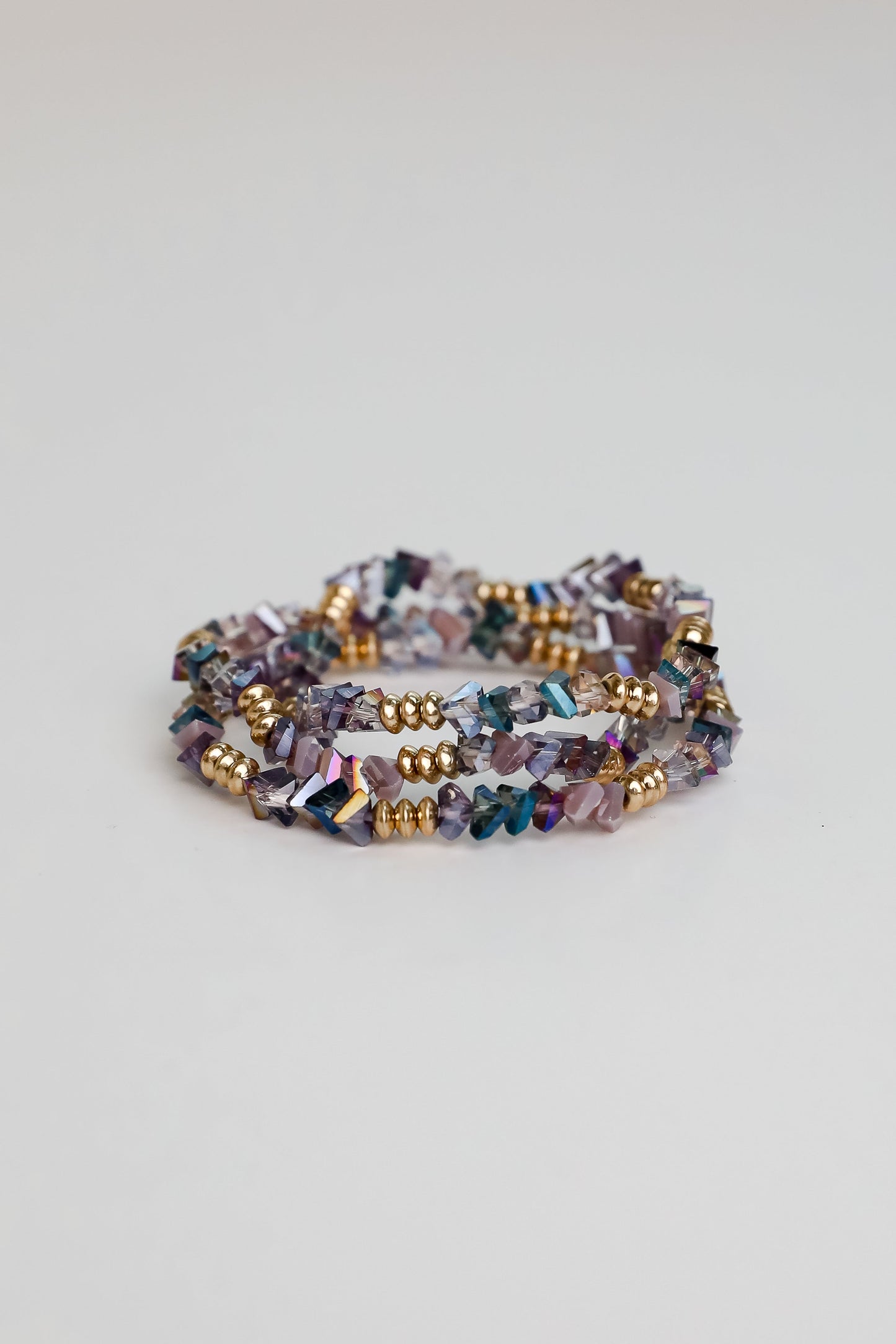 FINAL SALE - Allison Purple Beaded Bracelet Set