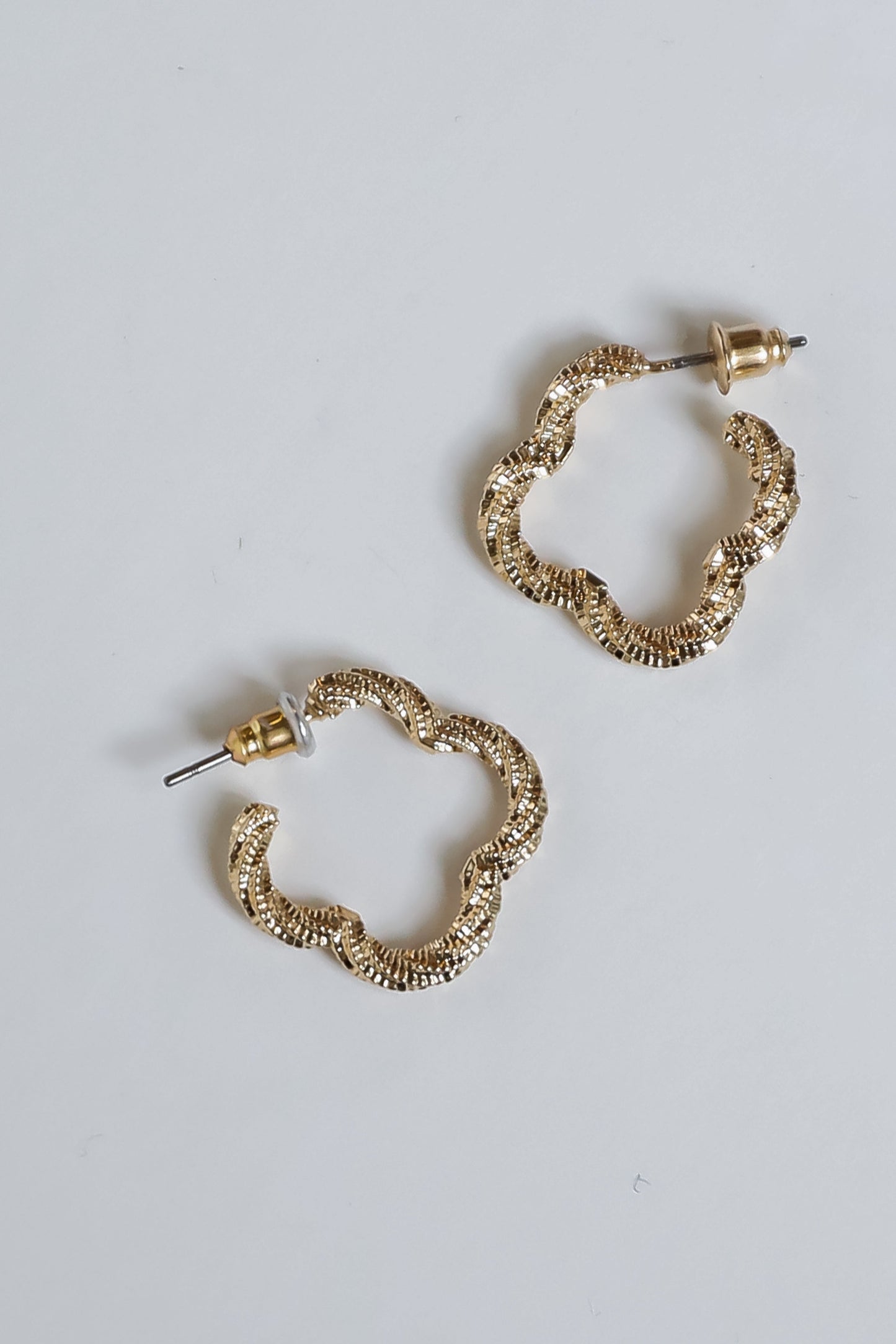FINAL SALE - Sabrina Quatrefoil Hoop Earrings