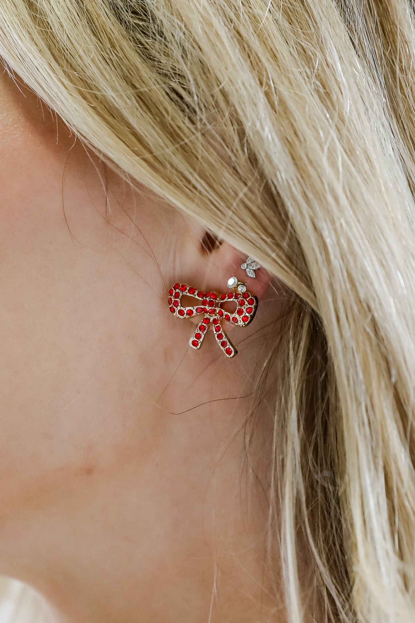 Maeve Rhinestone Bow Earrings