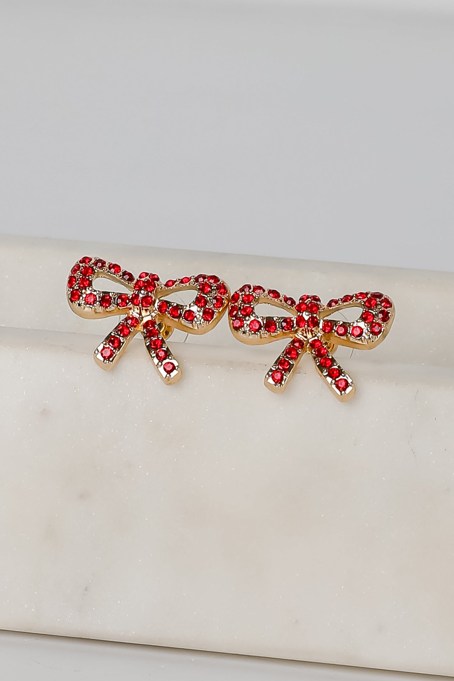 Maeve Rhinestone Bow Earrings