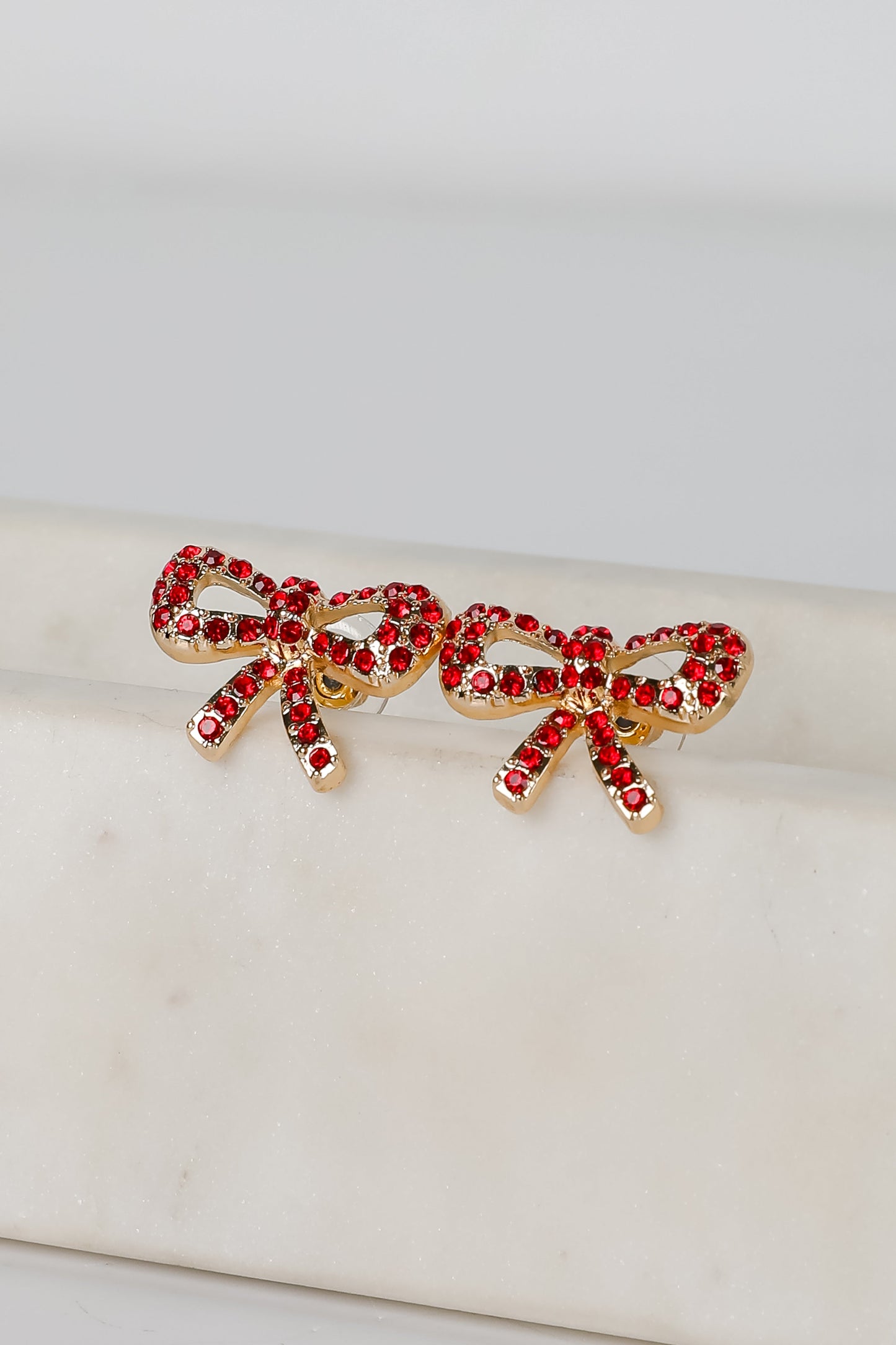 Maeve Rhinestone Bow Earrings