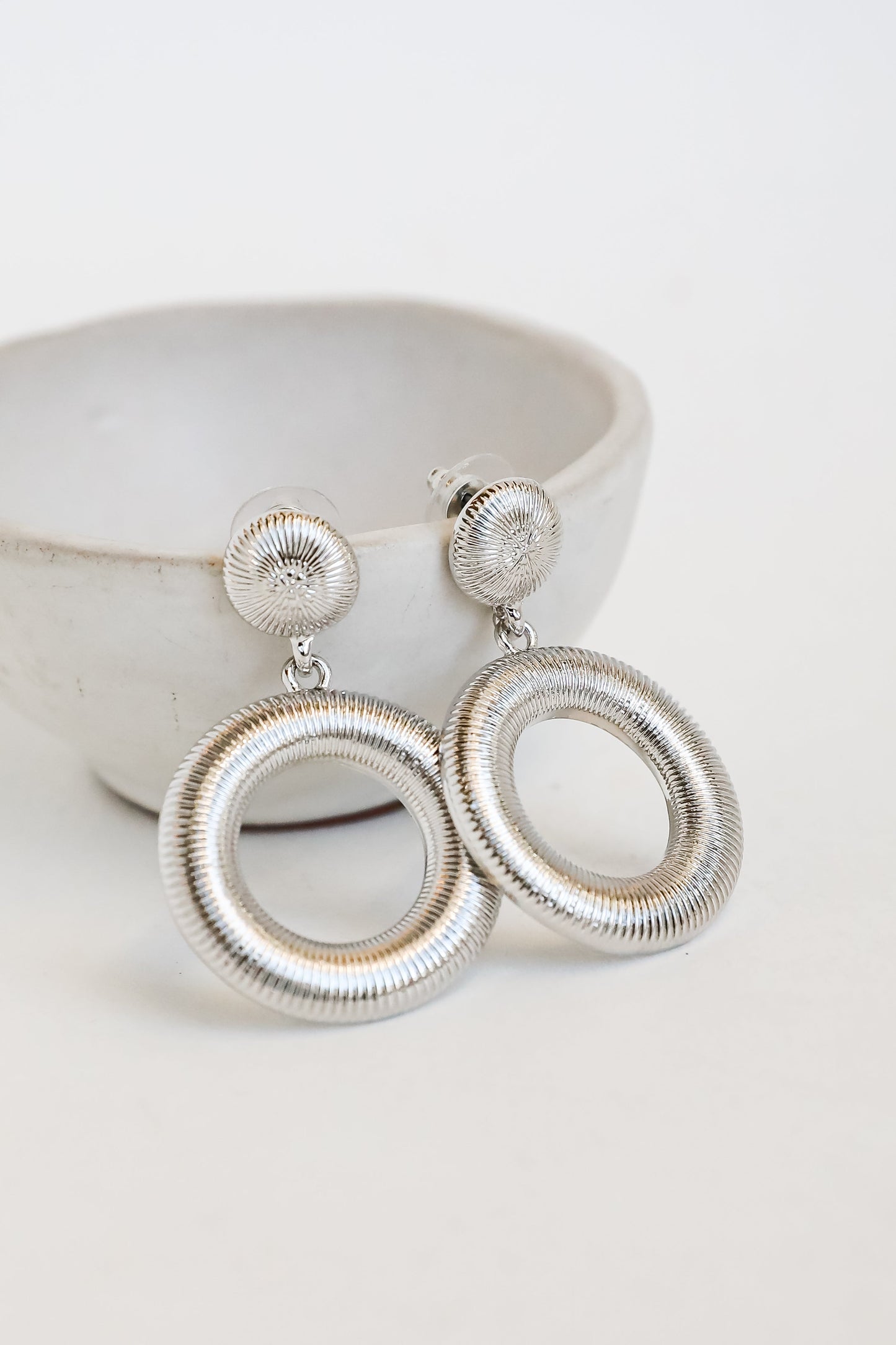 FINAL SALE - Lilly Circle Drop Earrings