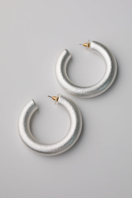 FINAL SALE - Sabrina Silver Hoop Earrings