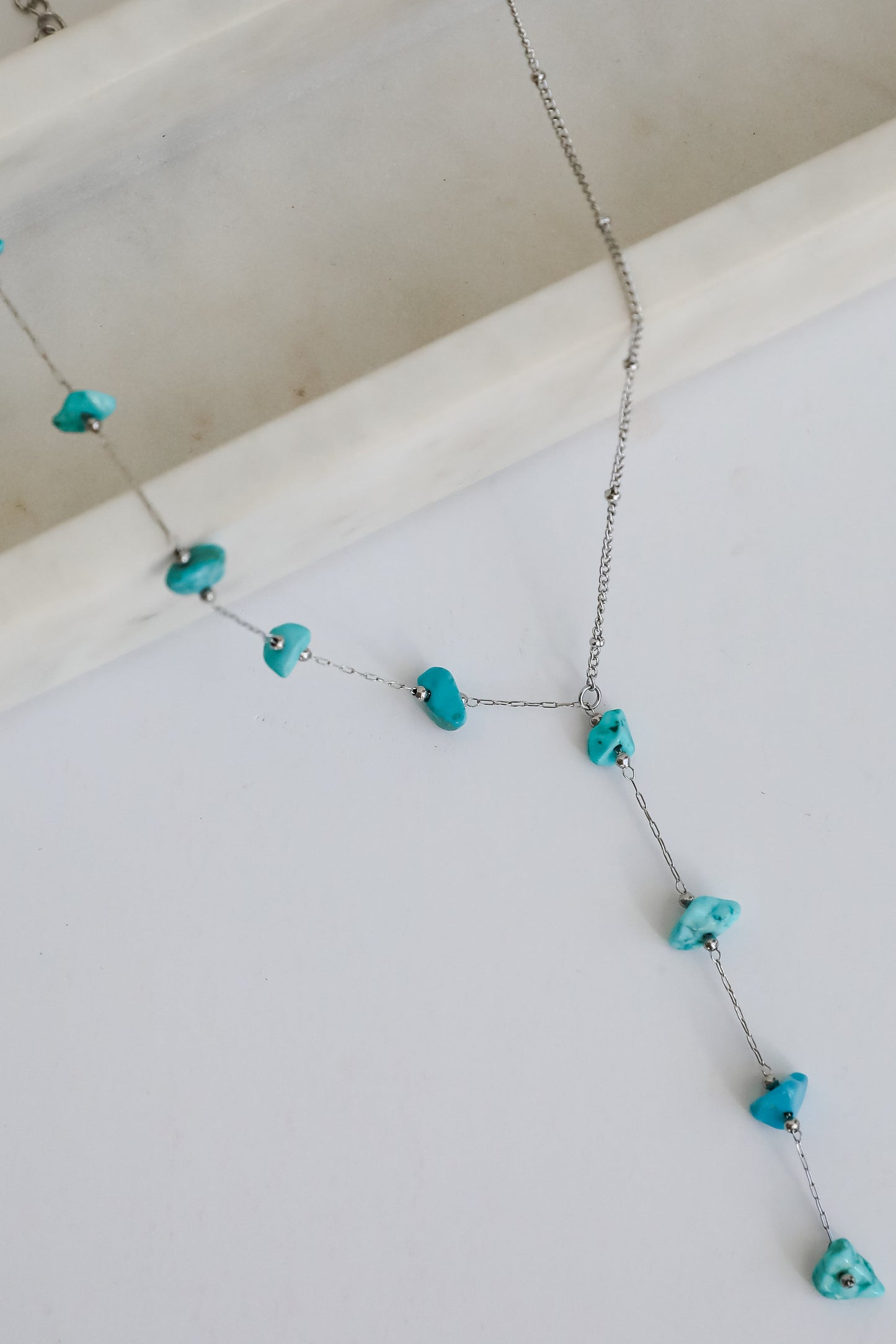 FINAL SALE - Allison Silver Stone Charm Necklace