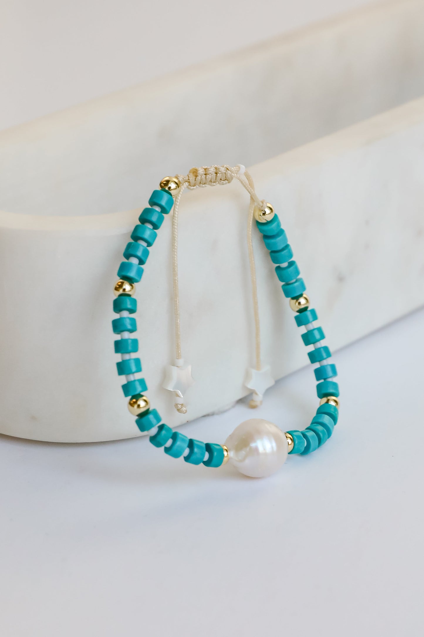 FINAL SALE - Juliette Teal Beaded Bracelet