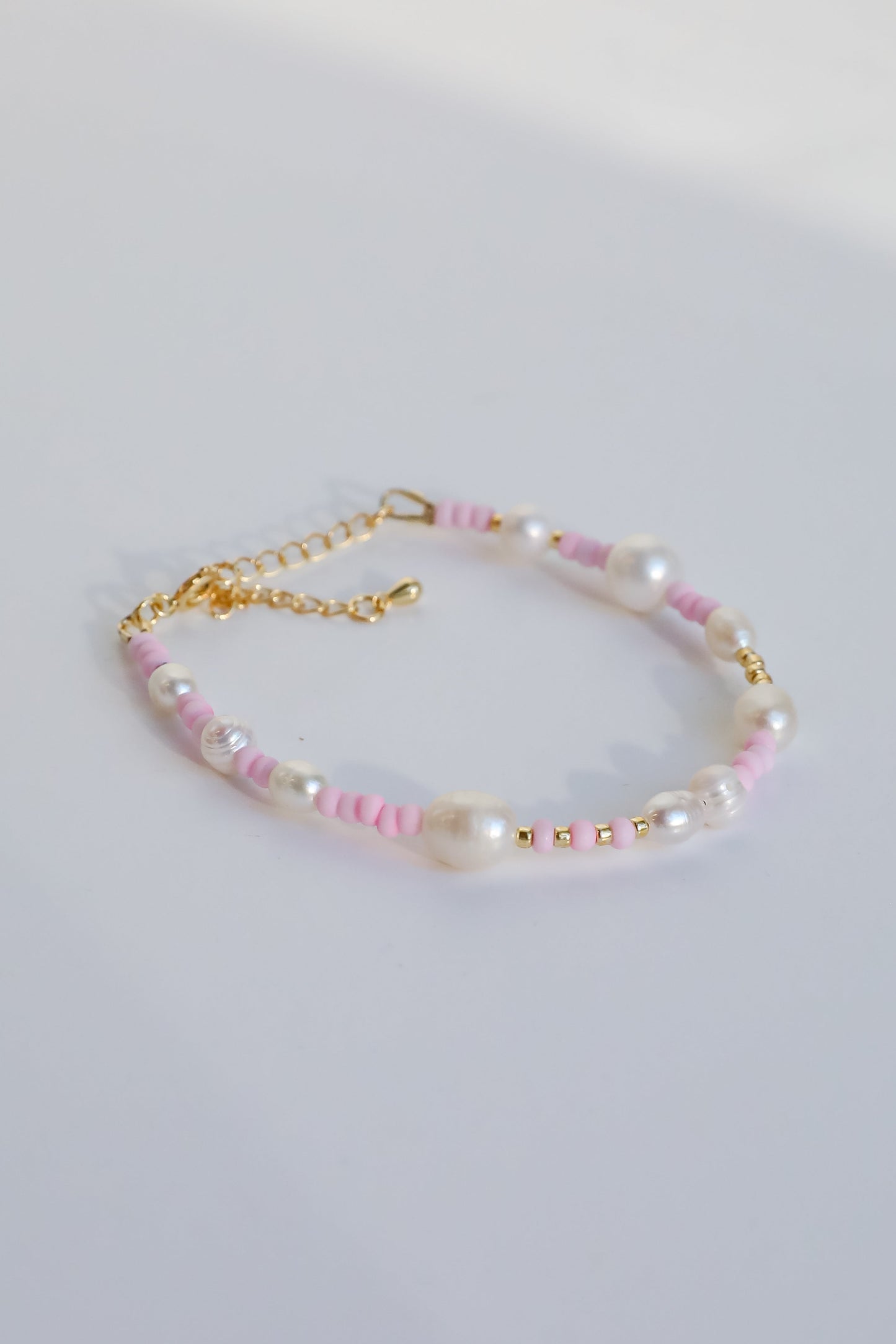 FINAL SALE - Kayla White Beaded Bracelet