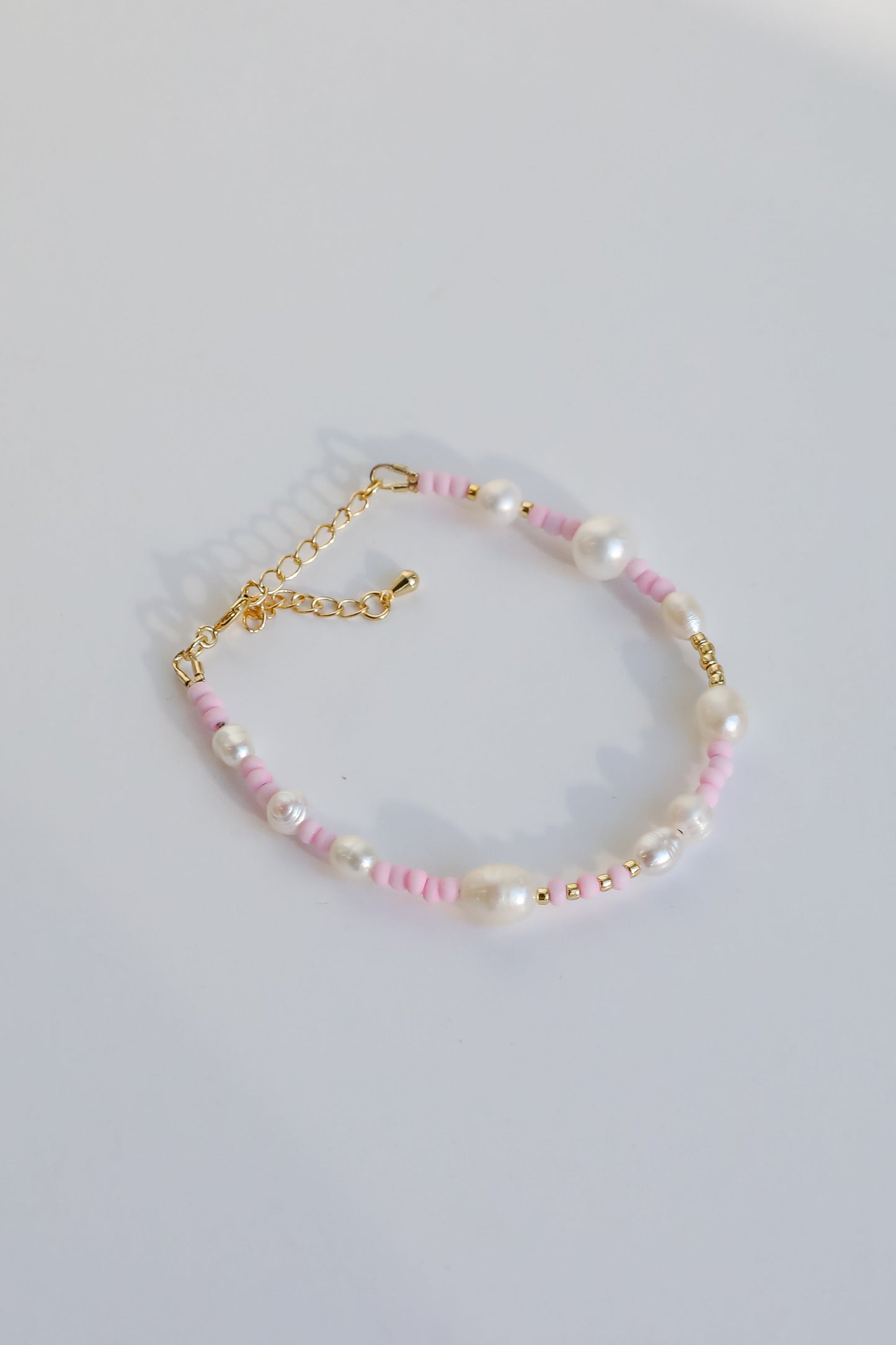 FINAL SALE - Kayla White Beaded Bracelet