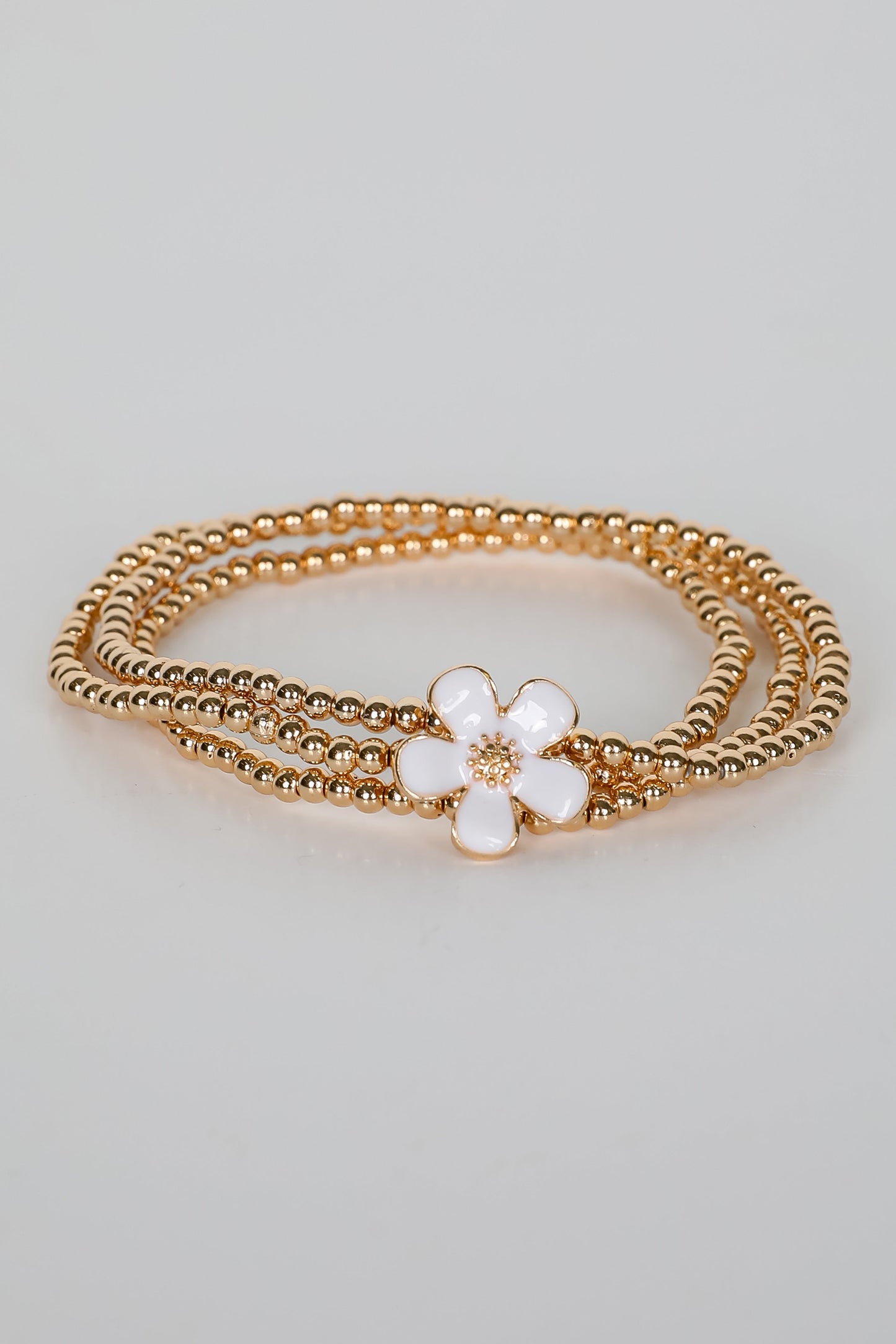 FINAL SALE - Catherine Beaded Flower Charm Bracelet