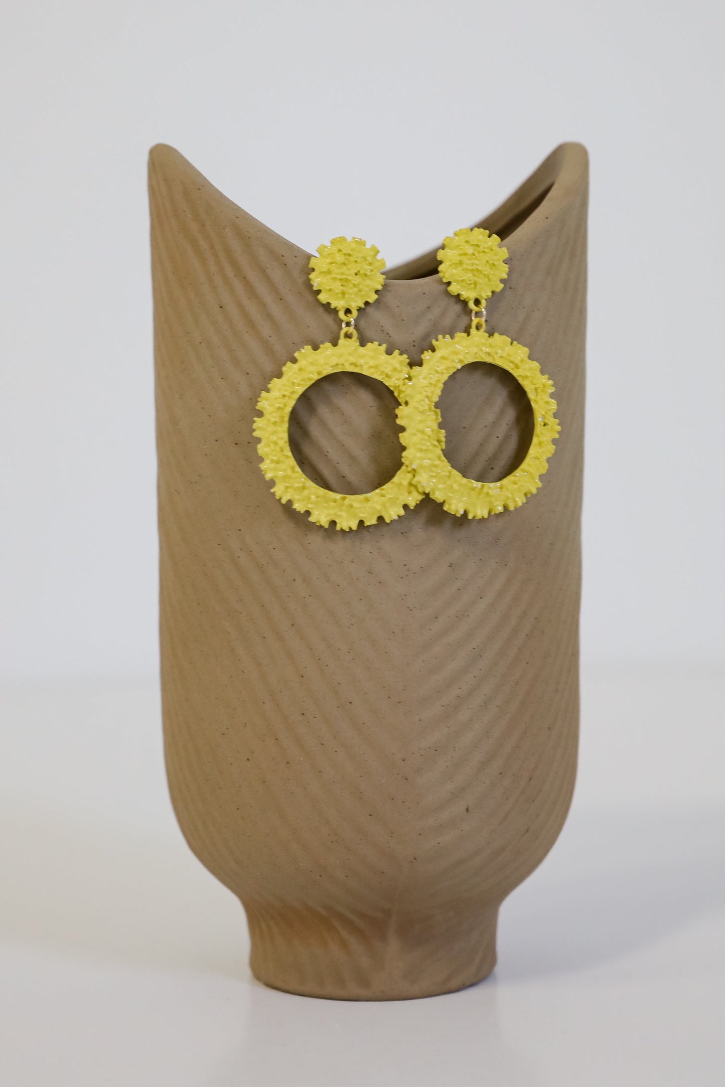 FINAL SALE - Camille Yellow Circle Drop Earrings